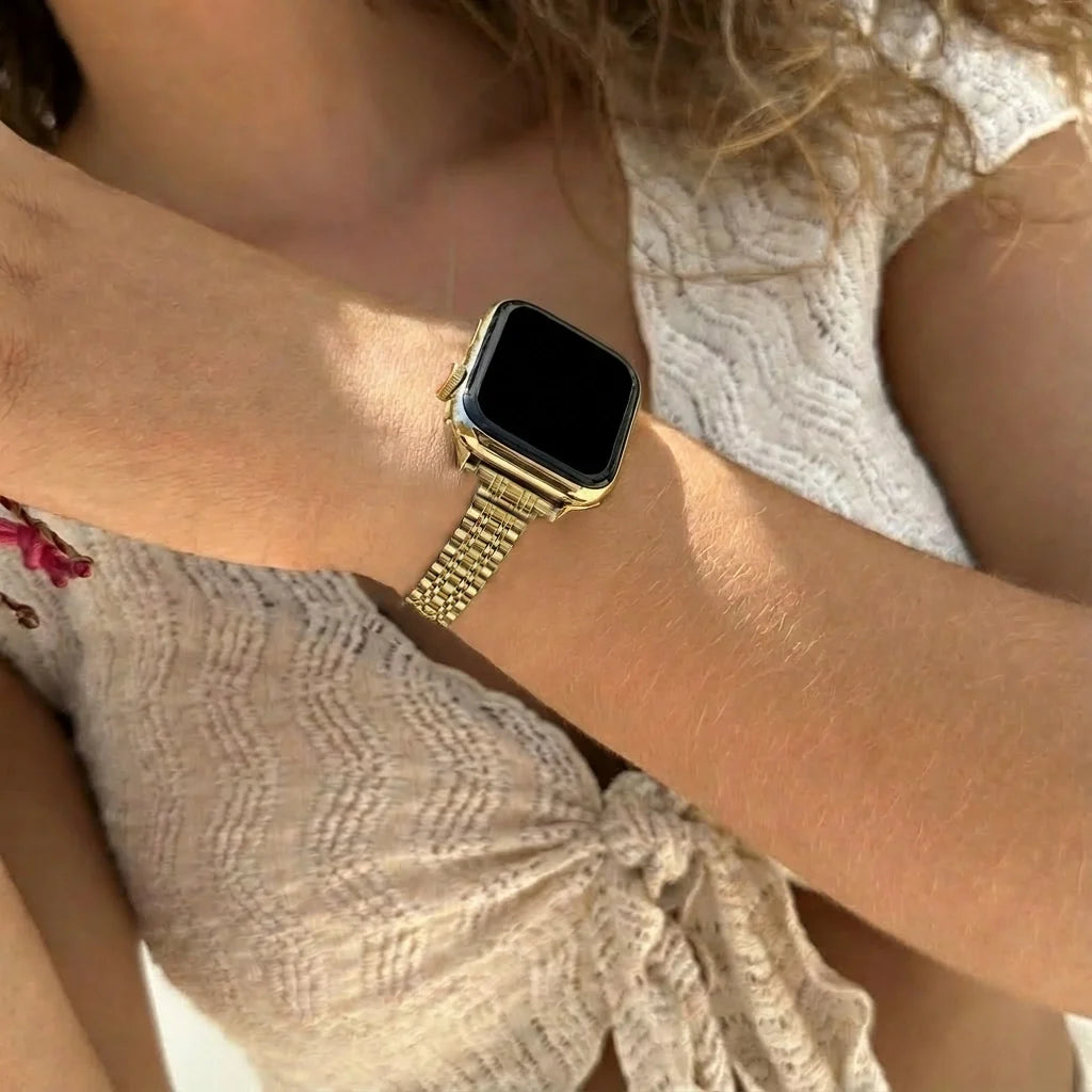 xoxo Wildhearts Apple Watch Steel Strap 'Slim' (Gold)