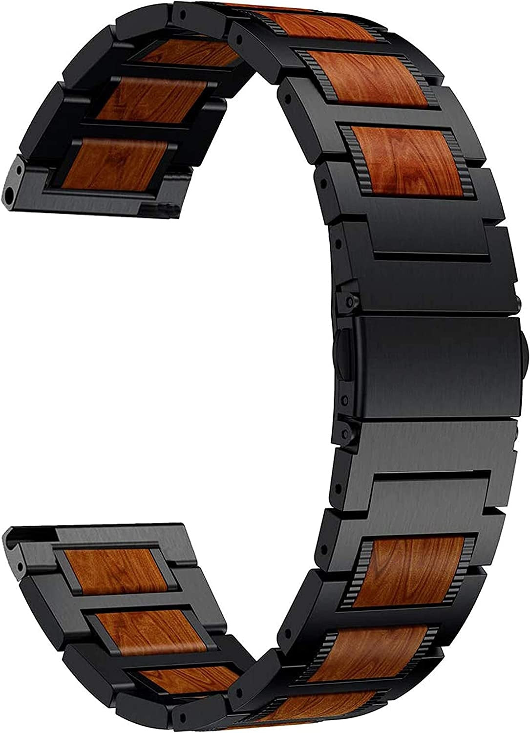 Garmin Venu 2 Wooden / Steel Strap (Black)