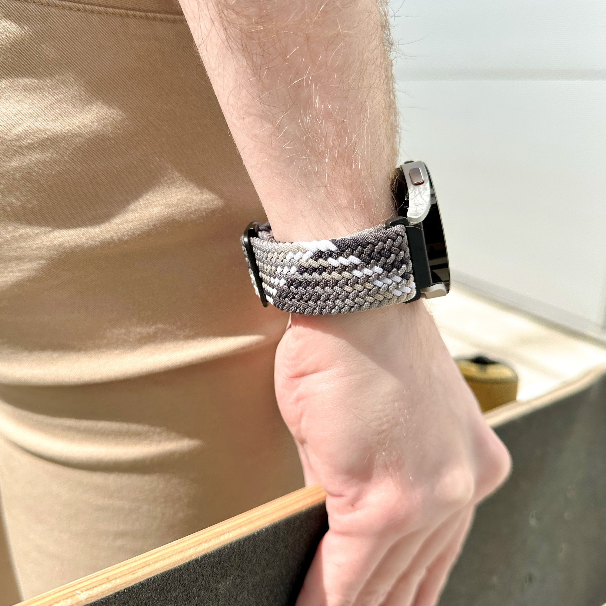 Amazfit GTS 4 Adjustable Braided Strap (Black/White)