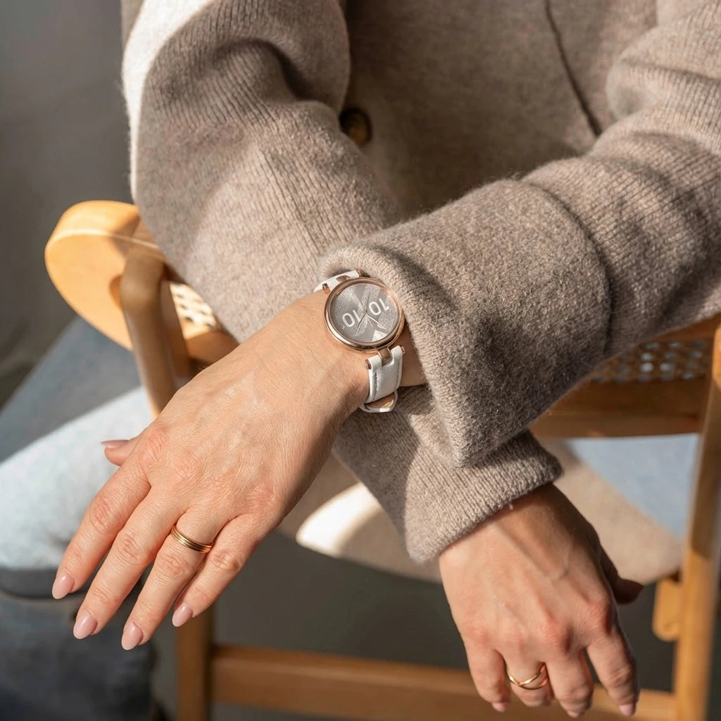 Garmin Lily Leather Strap (White)