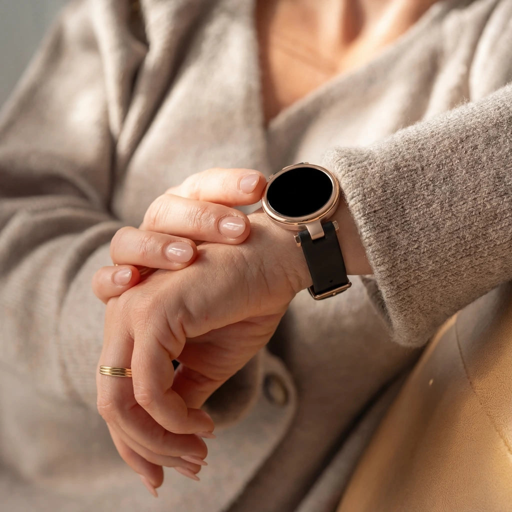 Garmin Lily Leather Strap (Black)