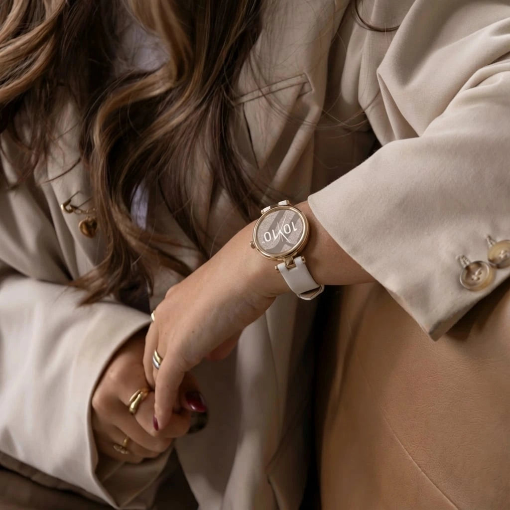 Garmin Lily Leather Strap (White)