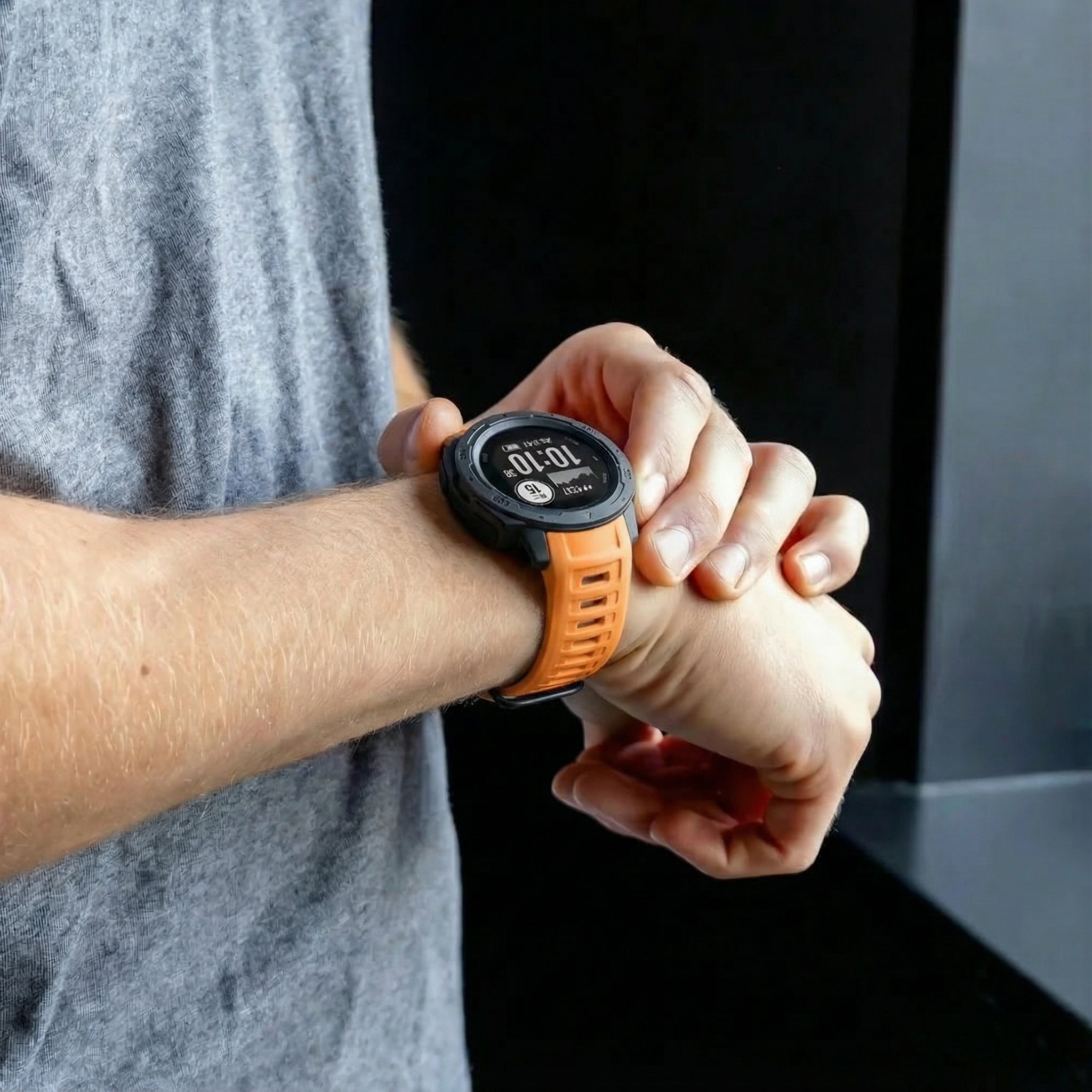 Garmin Instinct 1/2 Silicone Strap (Orange)