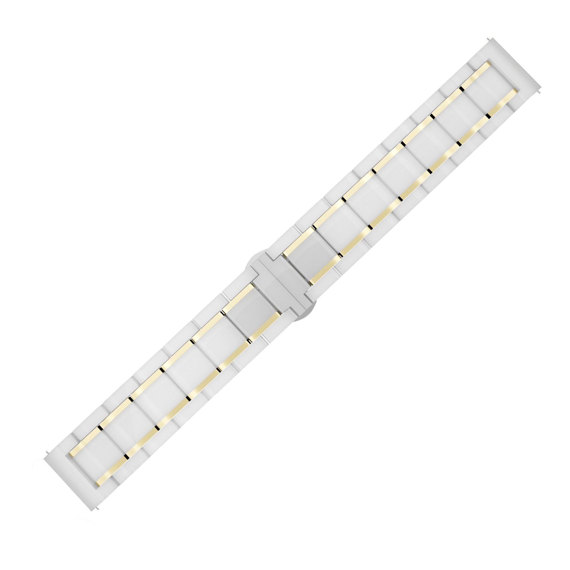 Samsung Galaxy Watch 4 - 40mm Ceramic Link Strap (White/Gold)