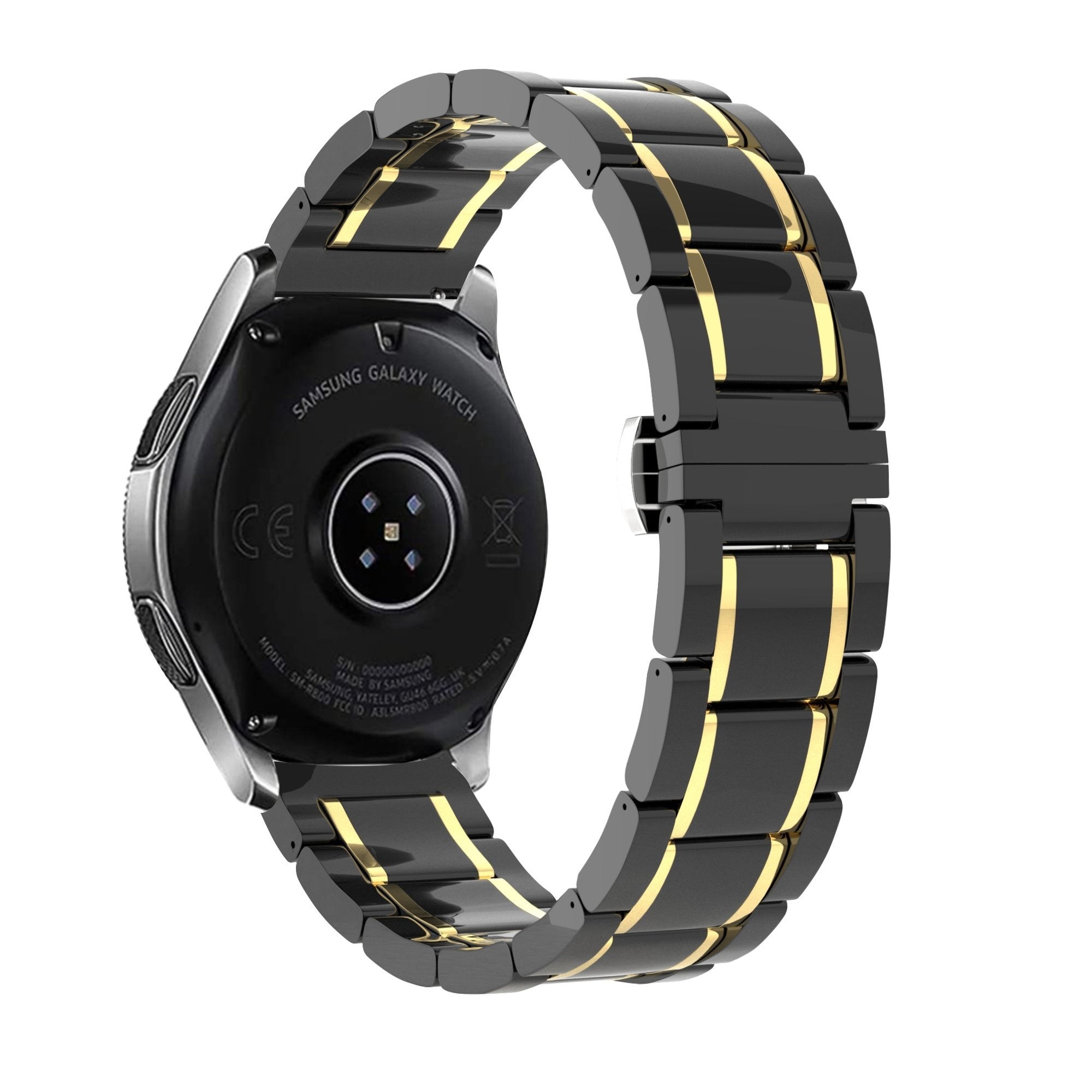 Samsung Galaxy Watch 7 - 40mm Ceramic Link Strap (Black/Gold)