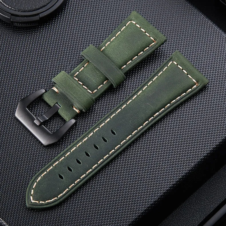 Coros Apex 4 - 46mm Genuine Leather Strap (Green)