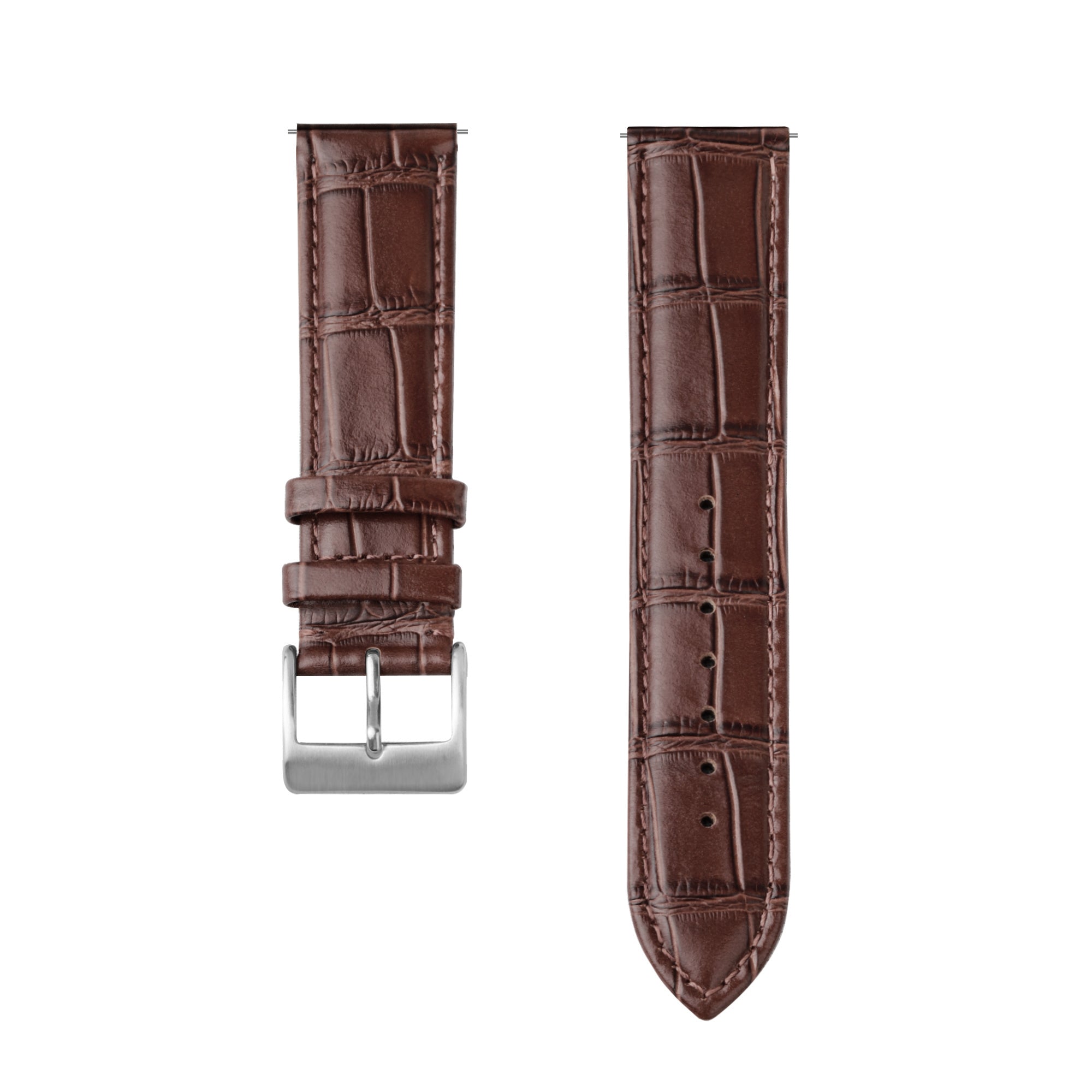 Redmi Watch 5 Lite Leather Crocodile Grain Strap (Brown)