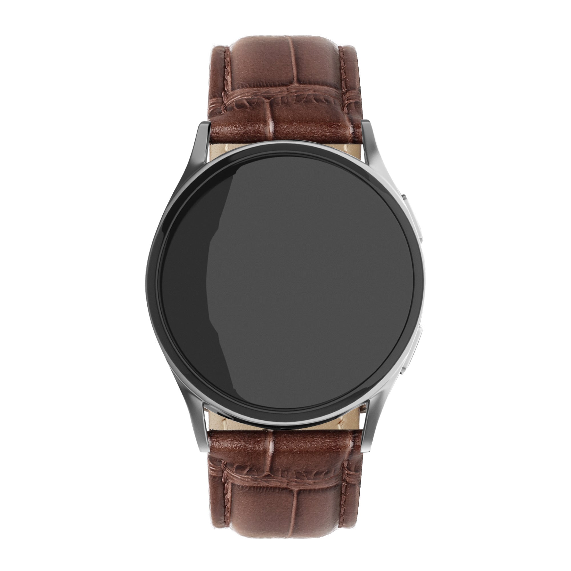 Watch Strap Leather Crocodile Grain 22mm - Quick Release (Brown)