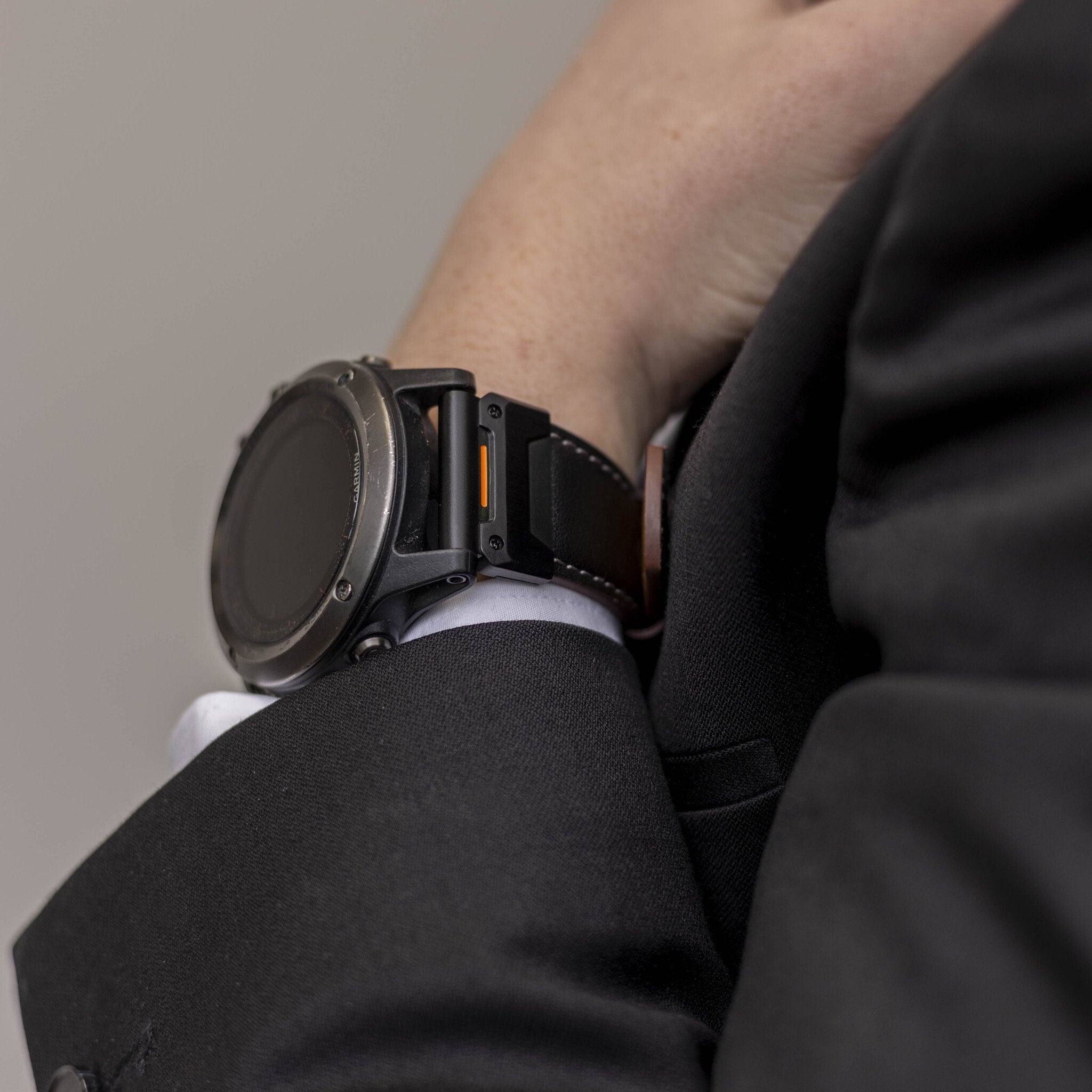 Garmin Approach S60 Genuine Leather Strap (Black)