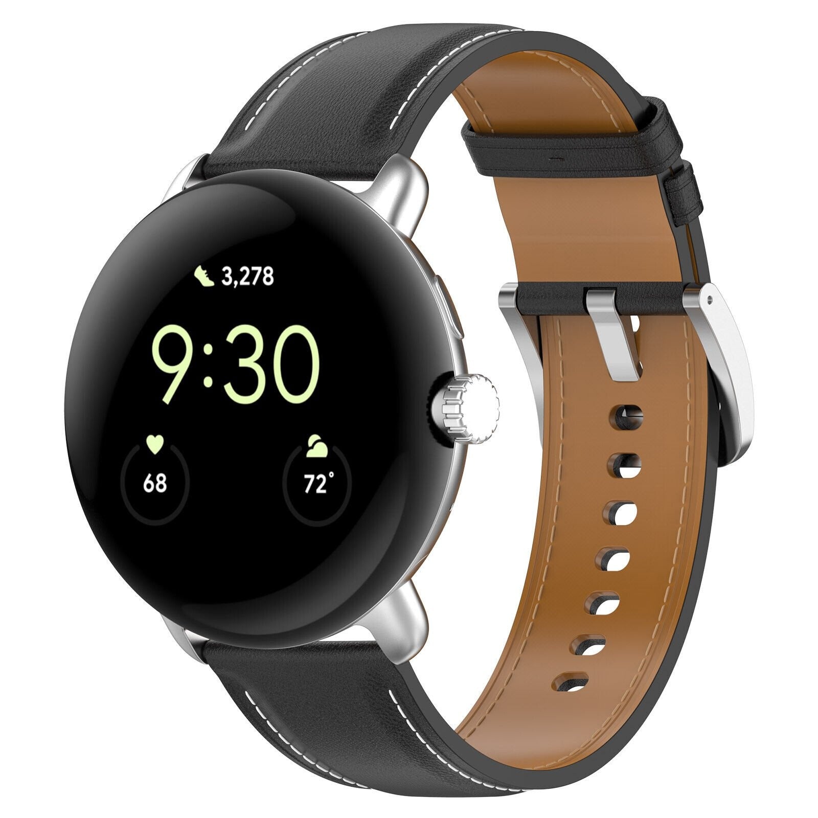 Google Pixel Watch 41mm Leather Strap (Black)