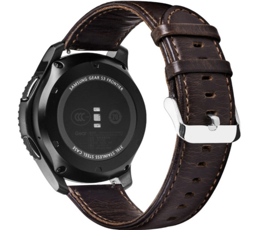 Amazfit GTS 4 Leather Strap (Dark Brown)