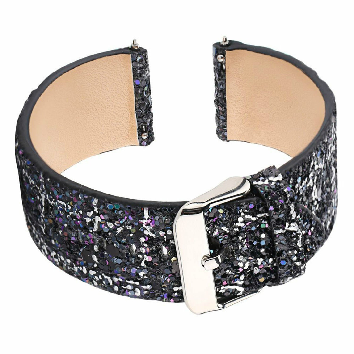 Amazfit Active 2 Glitter Leather Strap (Black)