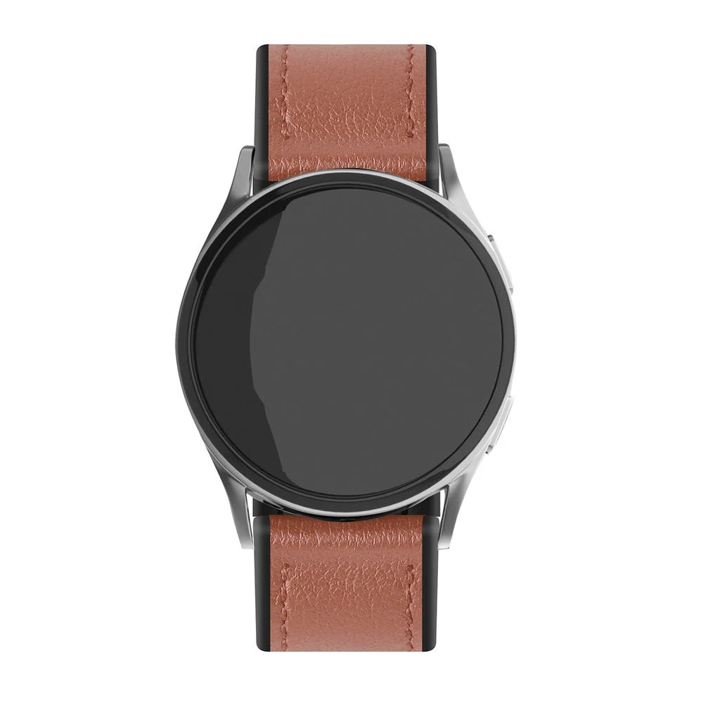 Watch Strap Hybrid Leather 22mm - Quick Release (Light Brown)