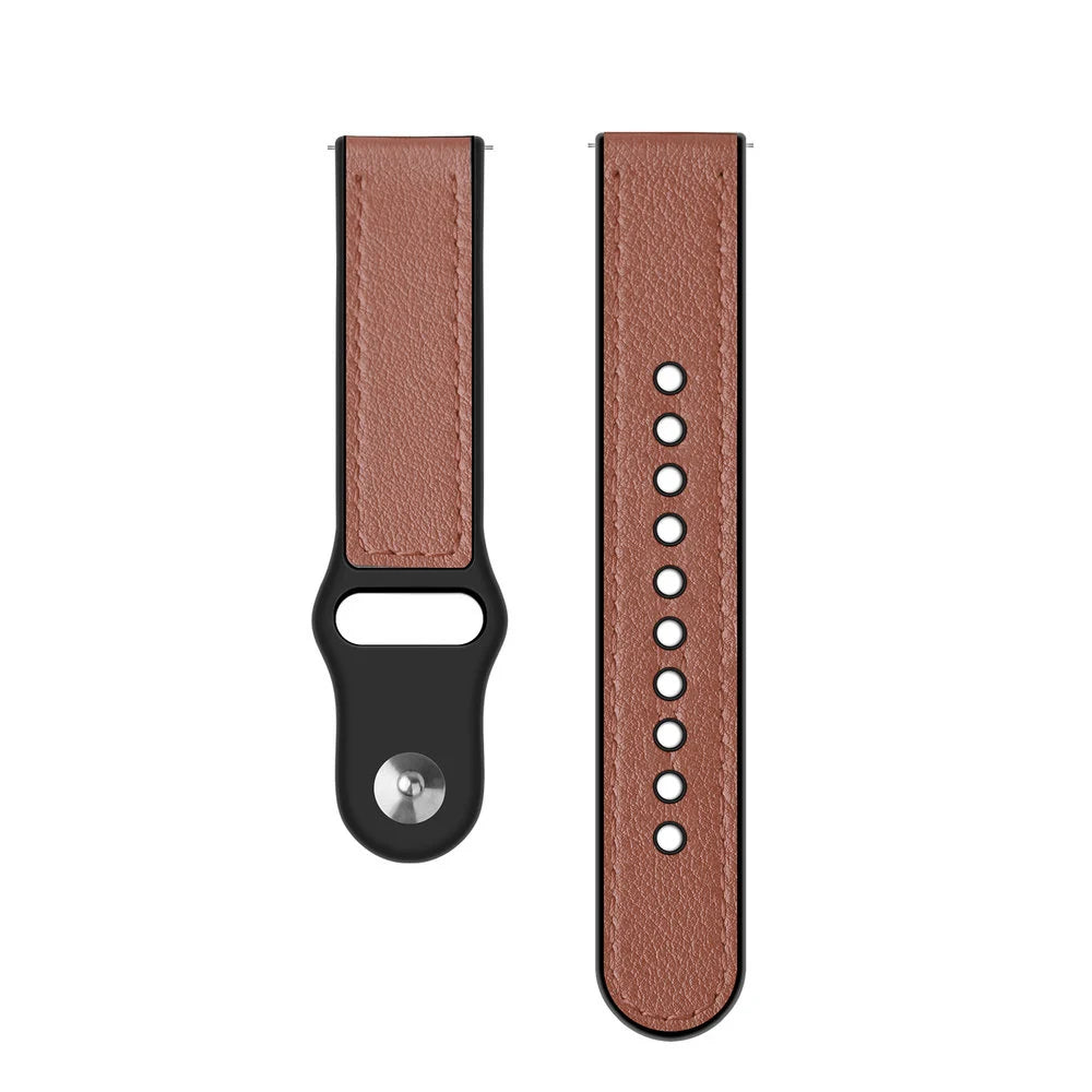 Watch Strap Hybrid Leather 22mm - Quick Release (Light Brown)