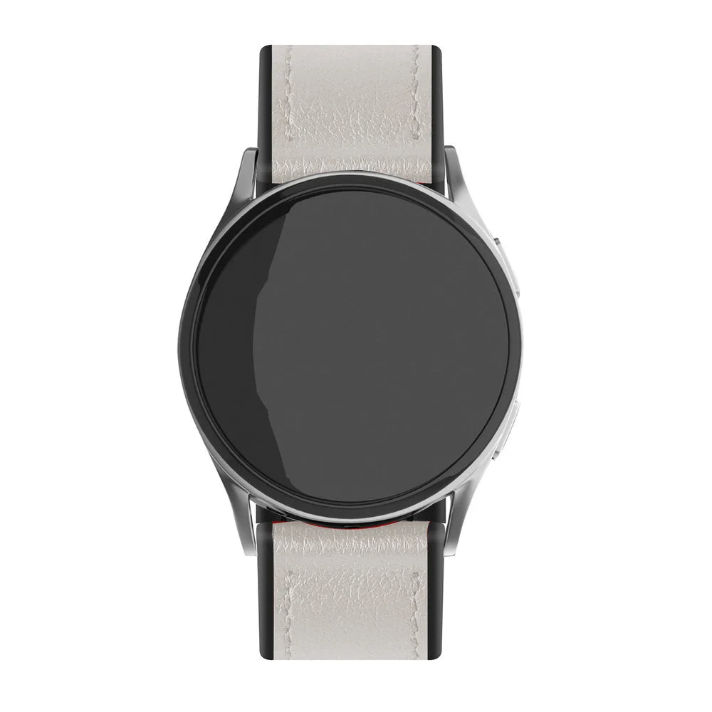 Watch Strap Hybrid Leather 22mm - Quick Release (White)