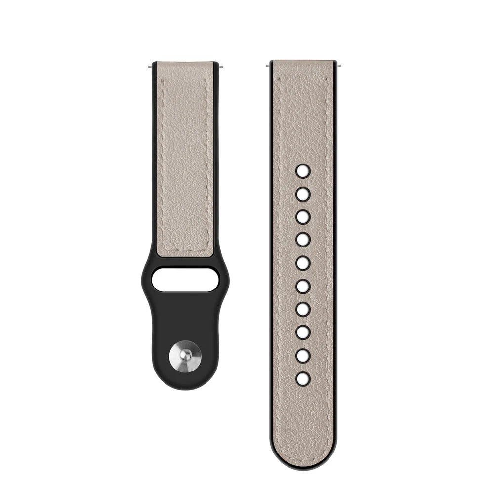 Watch Strap Hybrid Leather 22mm - Quick Release (White)