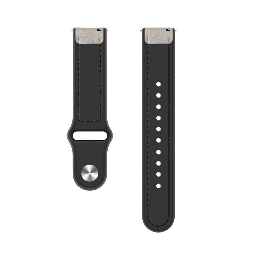 Amazfit Bip 5 Leather Hybrid Strap (White)