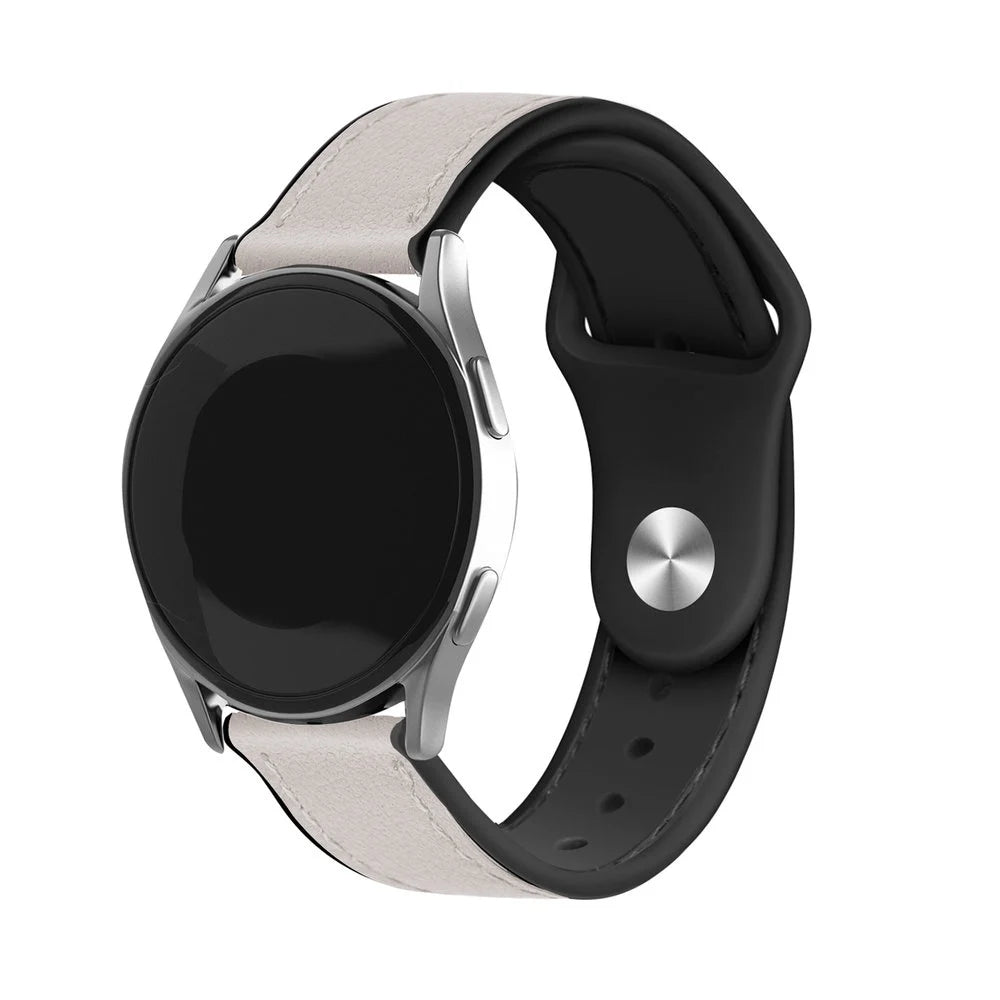 Watch Strap Hybrid Leather 22mm - Quick Release (White)