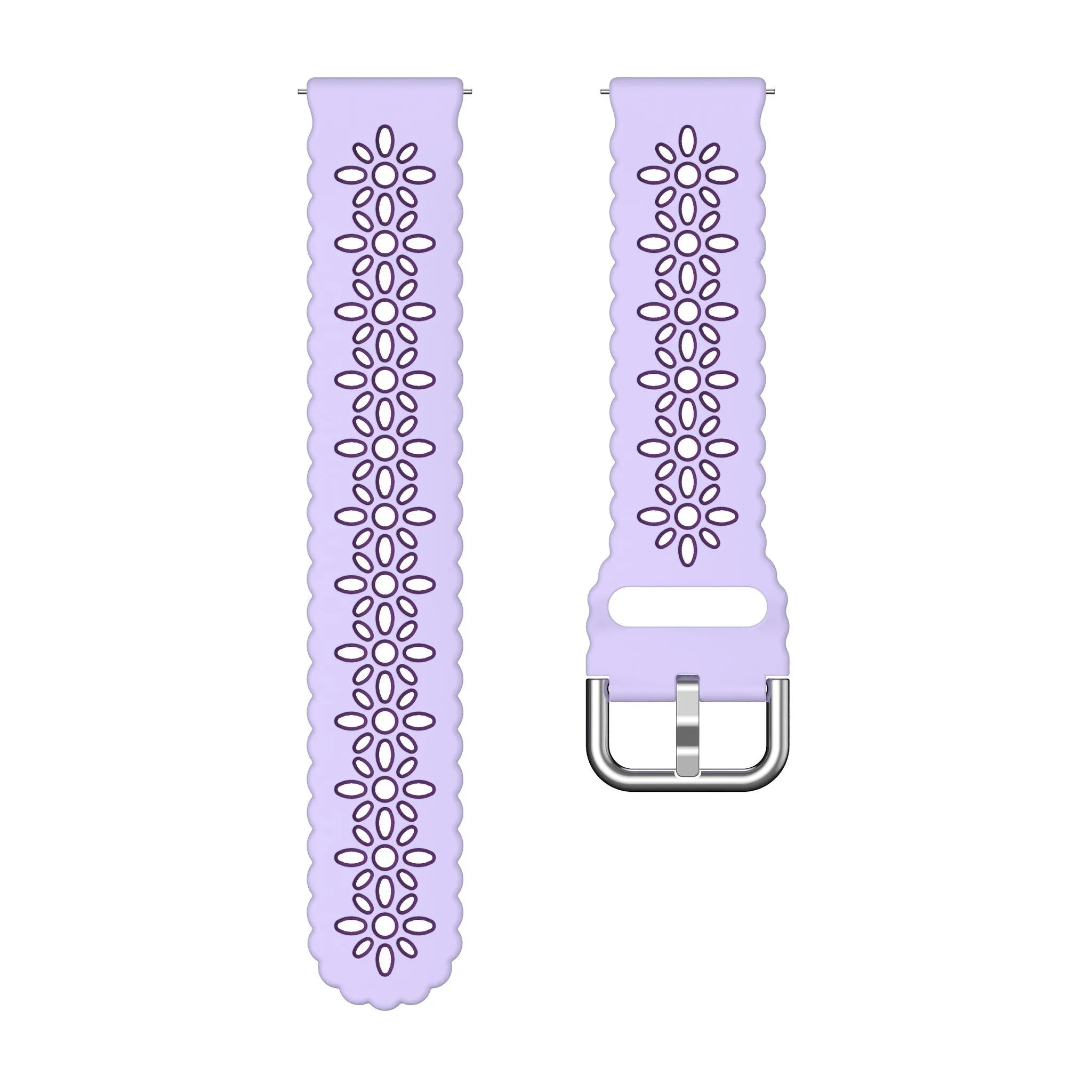Coros Pace 2 Patterned Silicone Strap (Lilac/Purple)