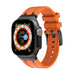Apple Watch Luxury Liquid Silicone Strap (Orange/Black) Apple Watch Luxury Liquid Silicone Strap (Orange/Black)