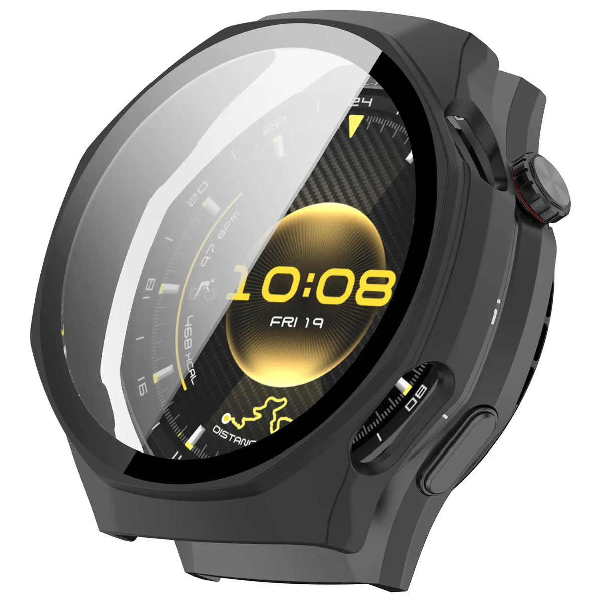 Huawei Watch GT 7 Pro PC Case with Glass (Matte Black)