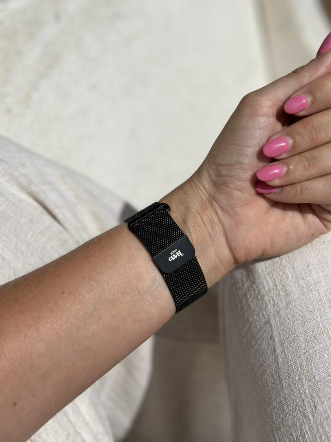 xoxo Wildhearts OnePlus Watch Milanese Strap (Black)