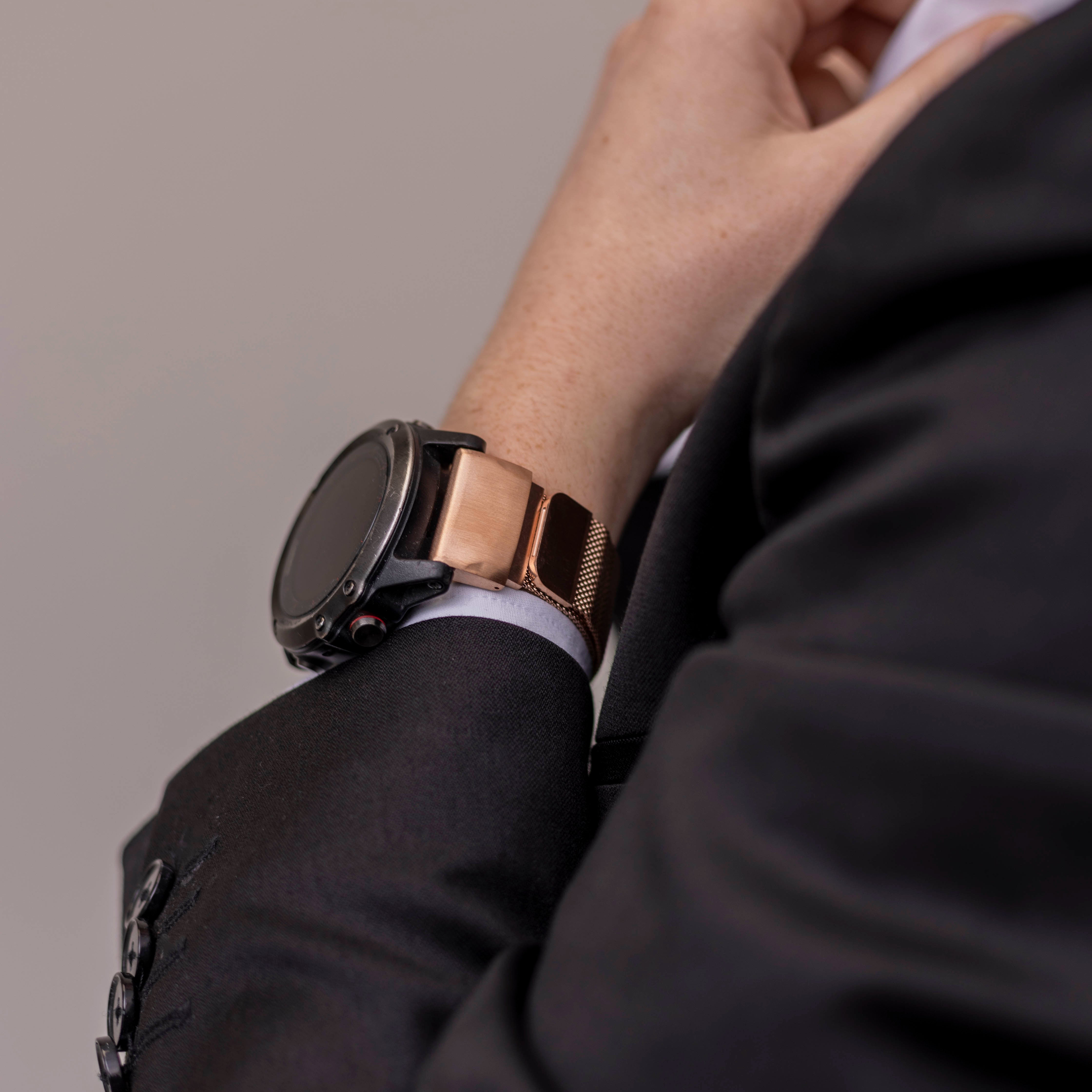 Garmin Fenix 5x/6x Milanese Strap (Rose Gold)
