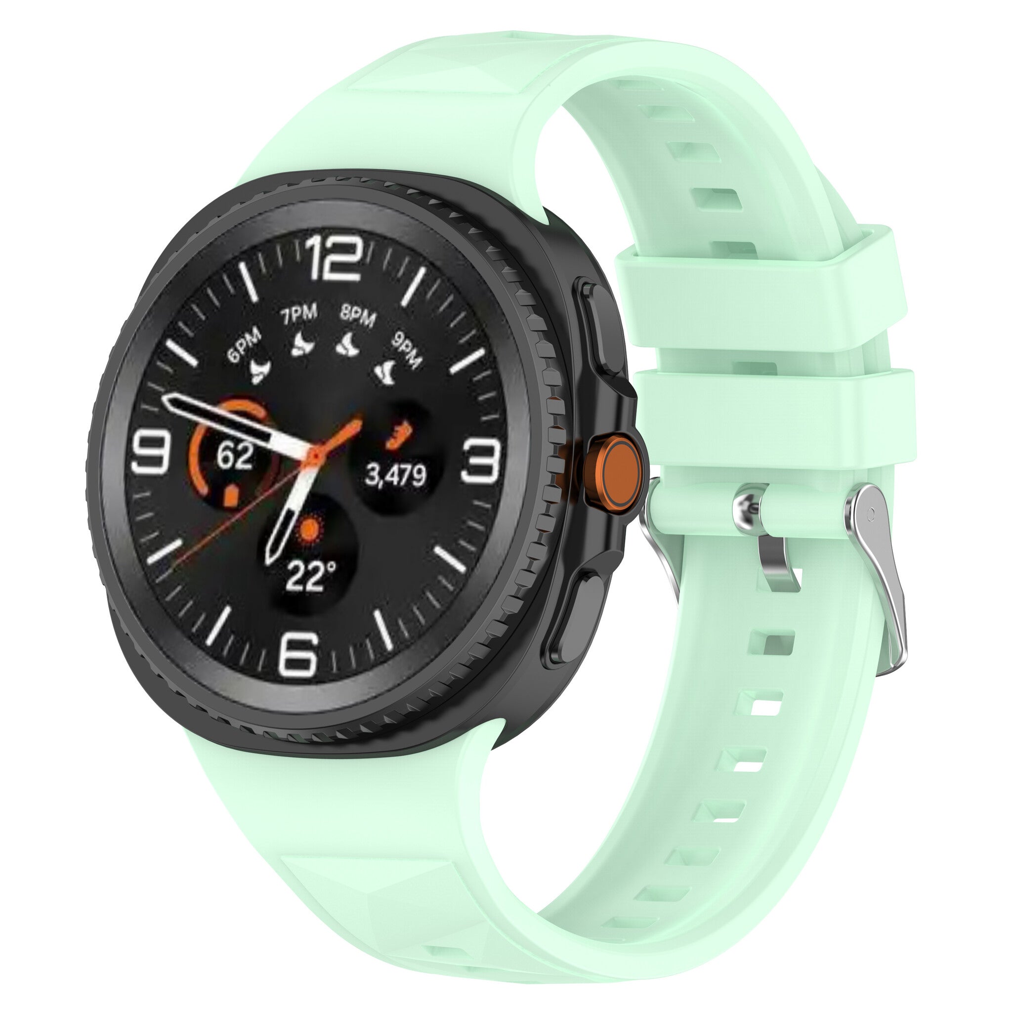 Samsung Galaxy Watch 8 Classic Diamond Silicone Strap (Mint)