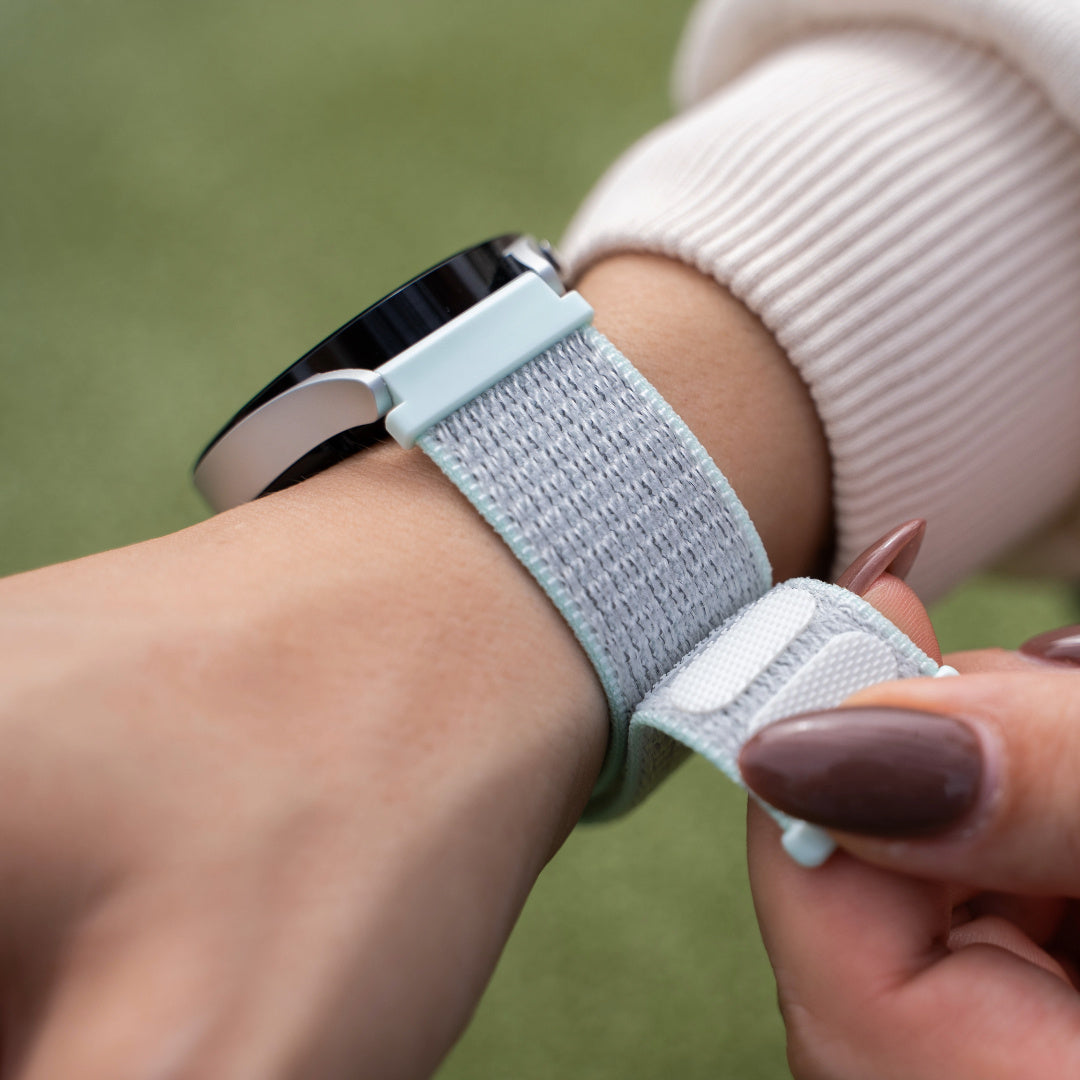 Withings ScanWatch Nova Nylon Strap (Light Cyan)