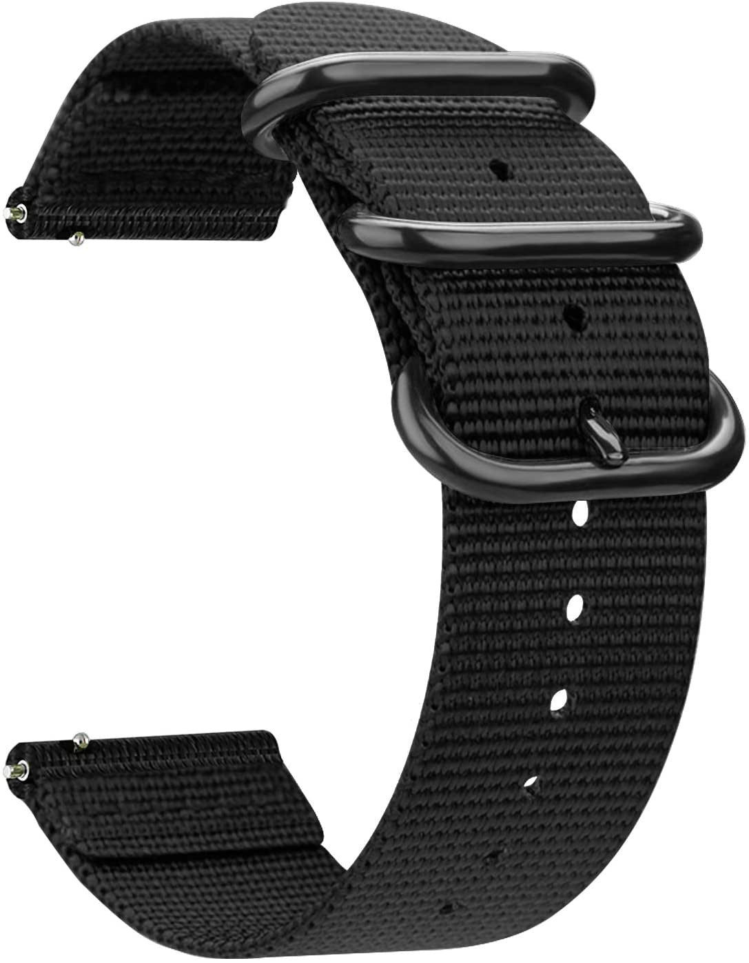 Fossil Gen 4 Explorist (HR) Nylon Strap with Buckle (Black)