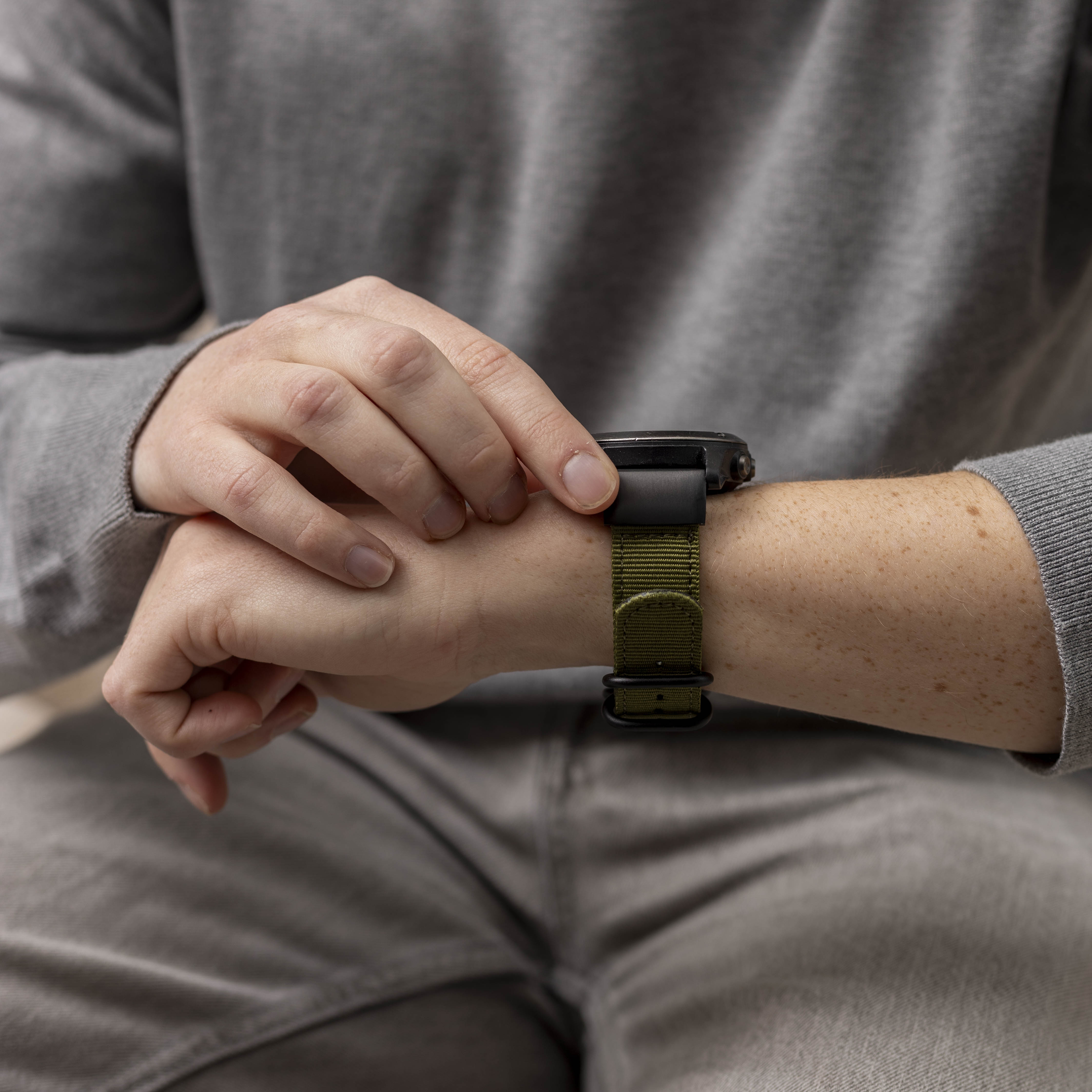 Garmin Instinct 3 - 50mm Nylon Buckle Strap (Green)