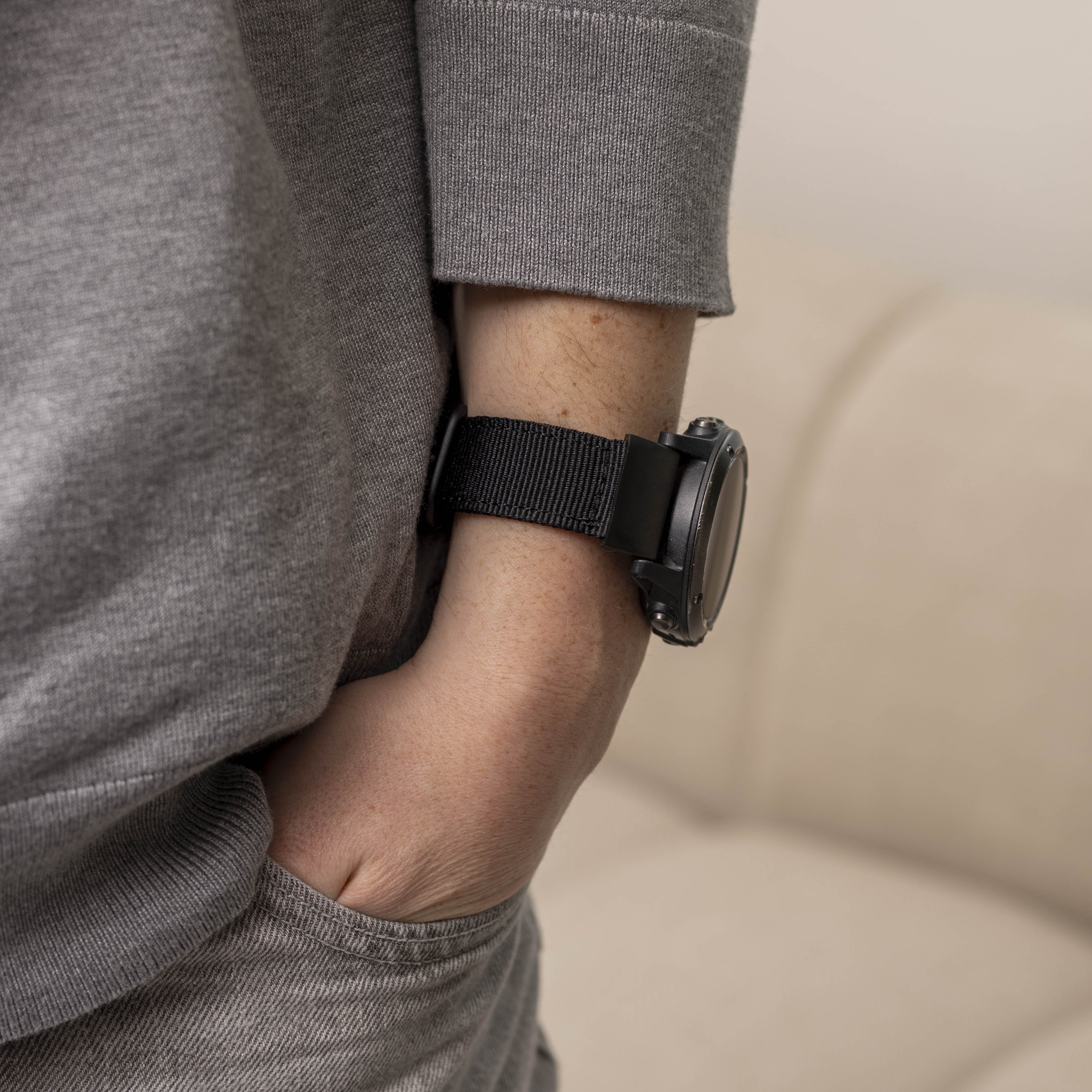 Garmin Instinct 3 - 50mm Nylon Buckle Strap (Black)