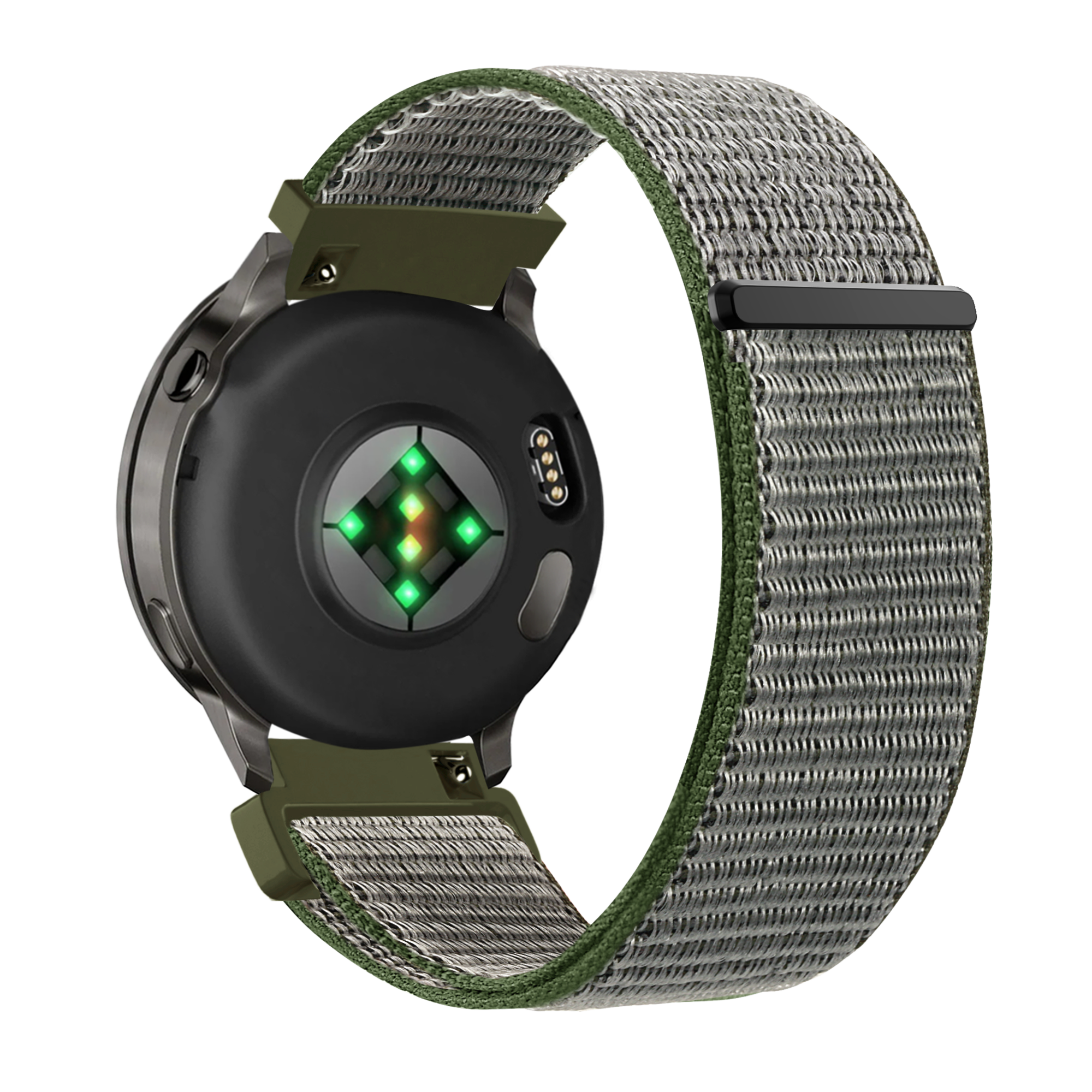 Bandz Garmin Vivomove Style Nylon Loop Strap (Olive Green)