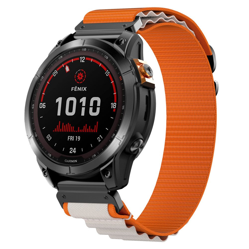 Garmin Quatix 8 Pro - 47mm Alpine Nylon Strap (Orange/Beige)