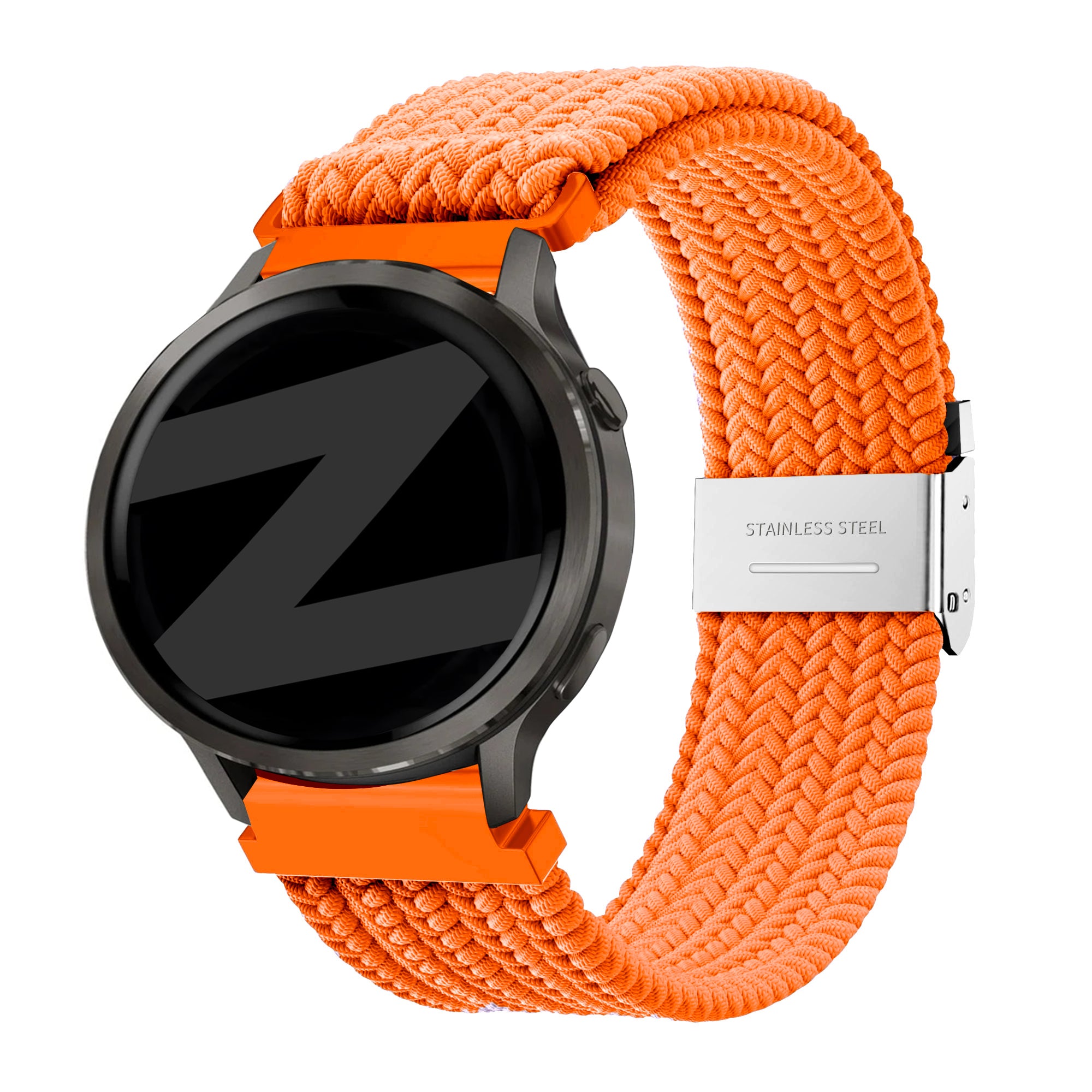 Bandz Garmin Forerunner 255 Woven Nylon Strap (Orange)