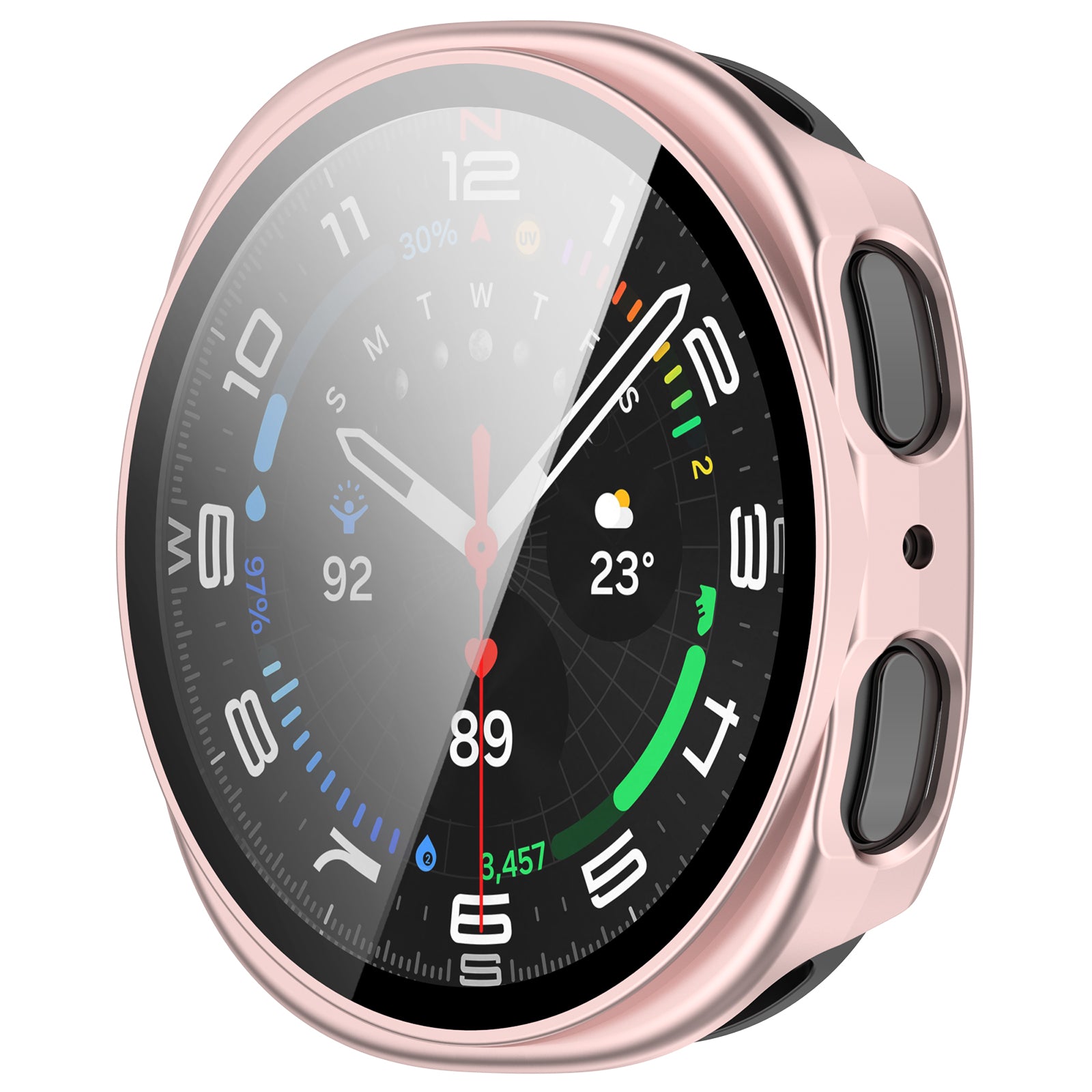 Samsung Galaxy Watch 8 - 44mm Hard Case with Glass (Pink)