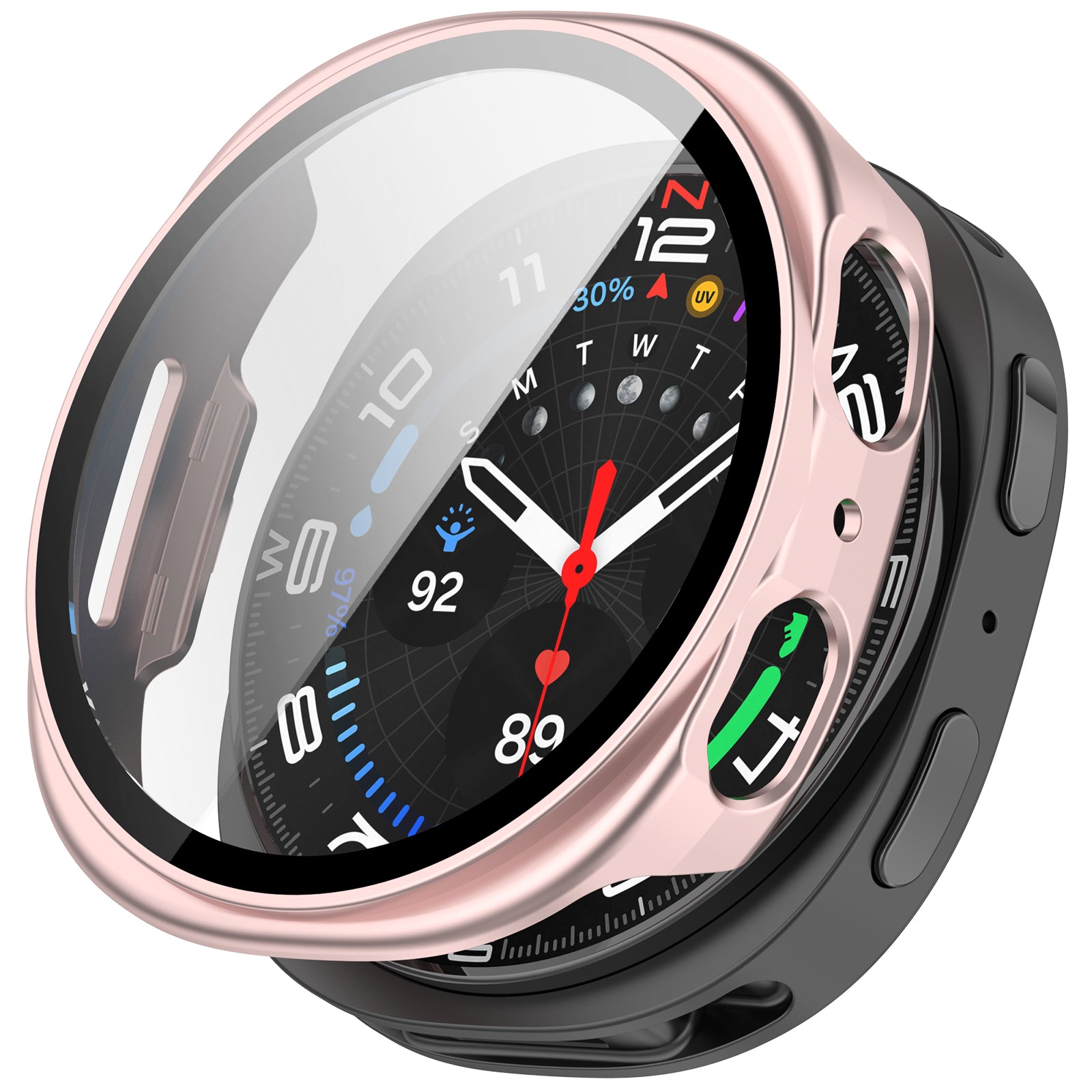 Samsung Galaxy Watch 8 - 44mm Hard Case with Glass (Pink)