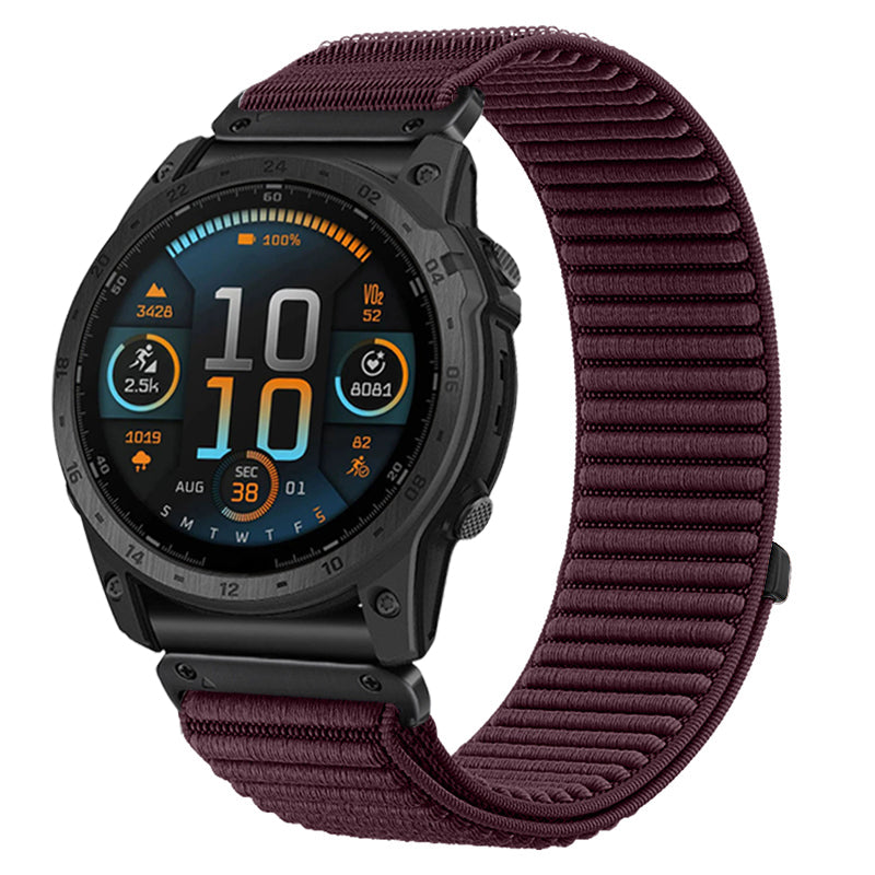 Garmin Instinct 2s Wave Nylon Strap (Plum)
