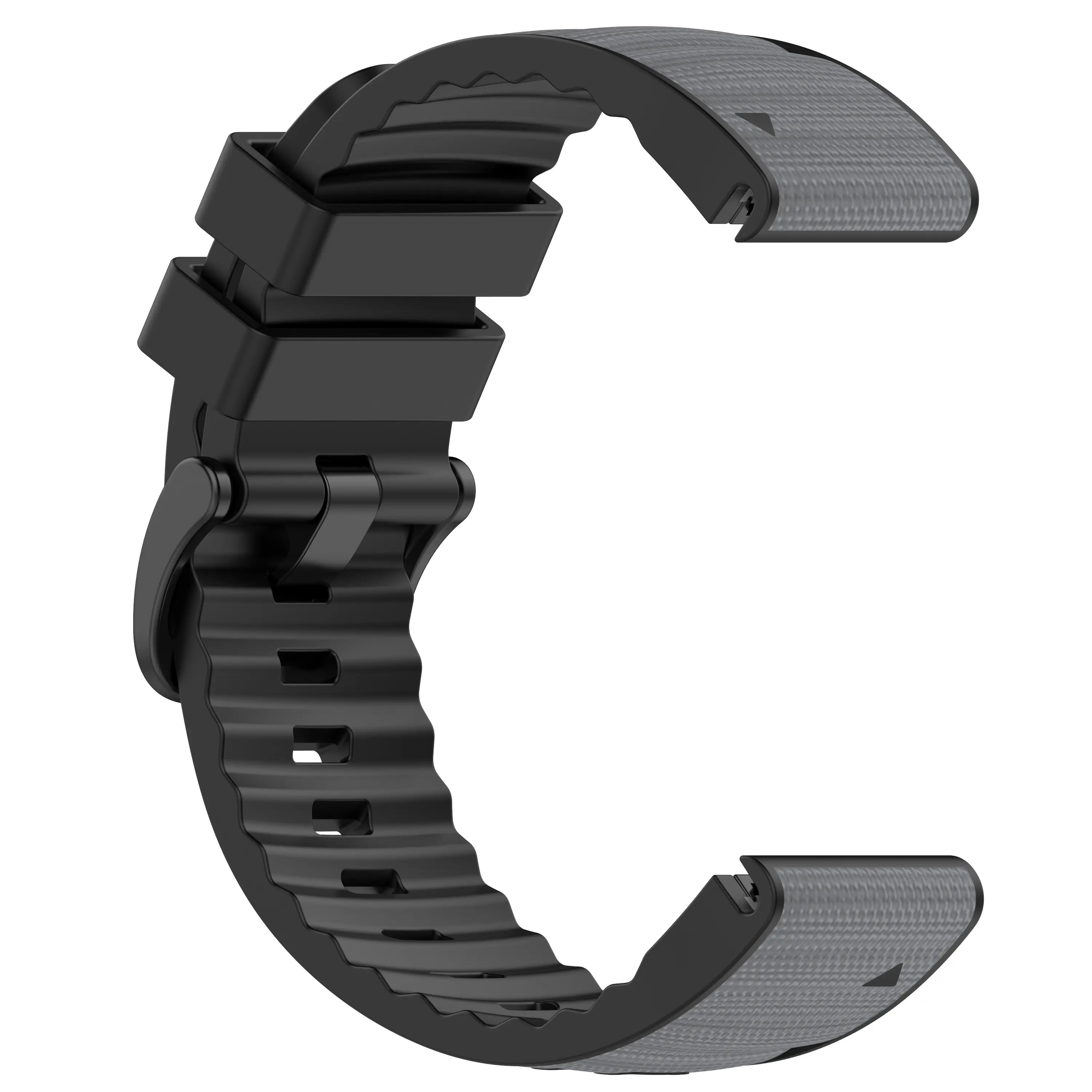 Garmin Quatix 8 Pro - 47mm Hybrid Nylon Strap (Light Grey)