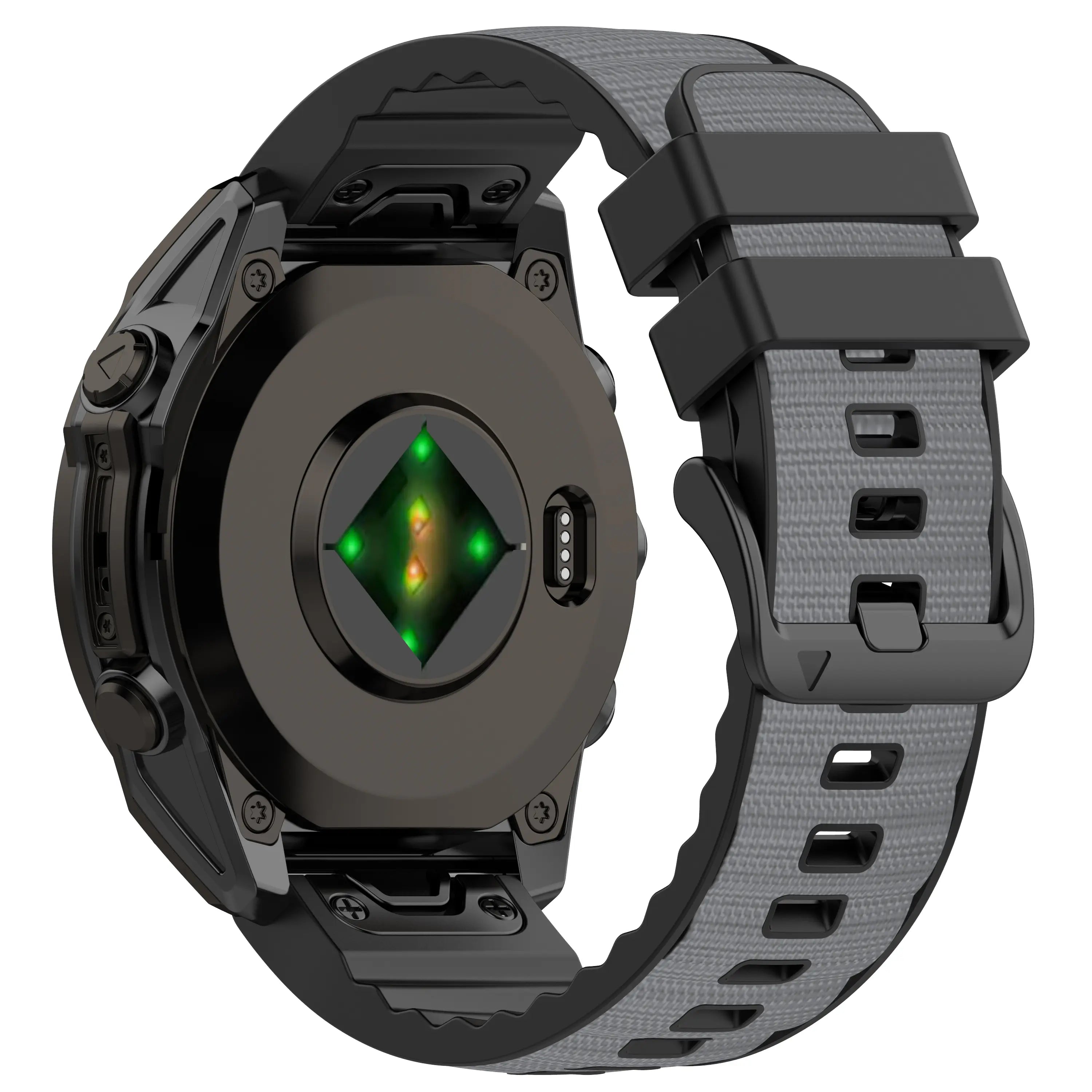 Garmin Quatix 8 Pro - 47mm Hybrid Nylon Strap (Light Grey)