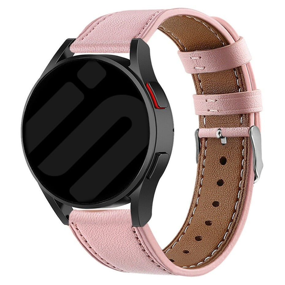 Samsung Galaxy Watch4 44mm (pink) with hotsell brown band.