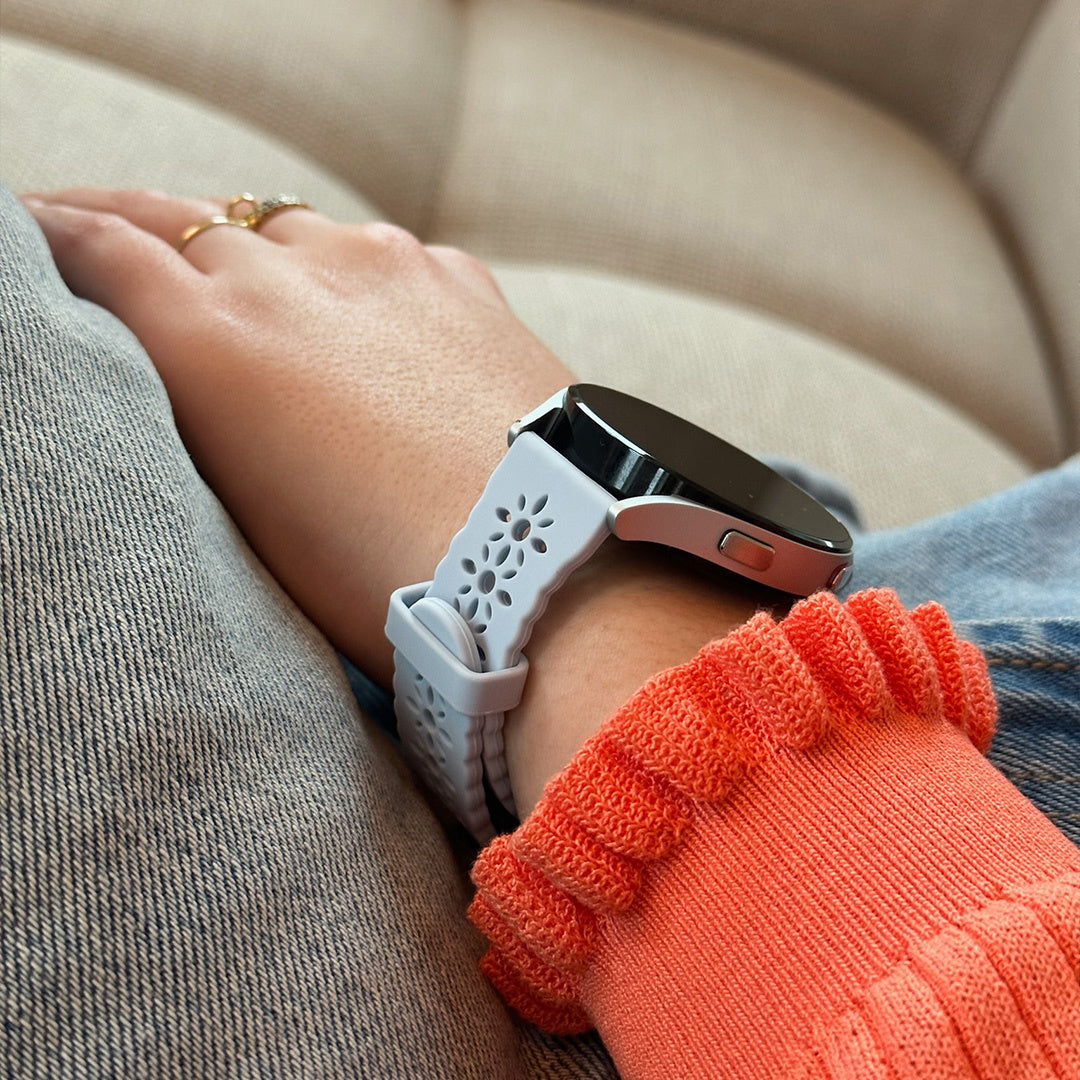 Coros Apex 2 Patterned Silicone Strap (Mist Blue)