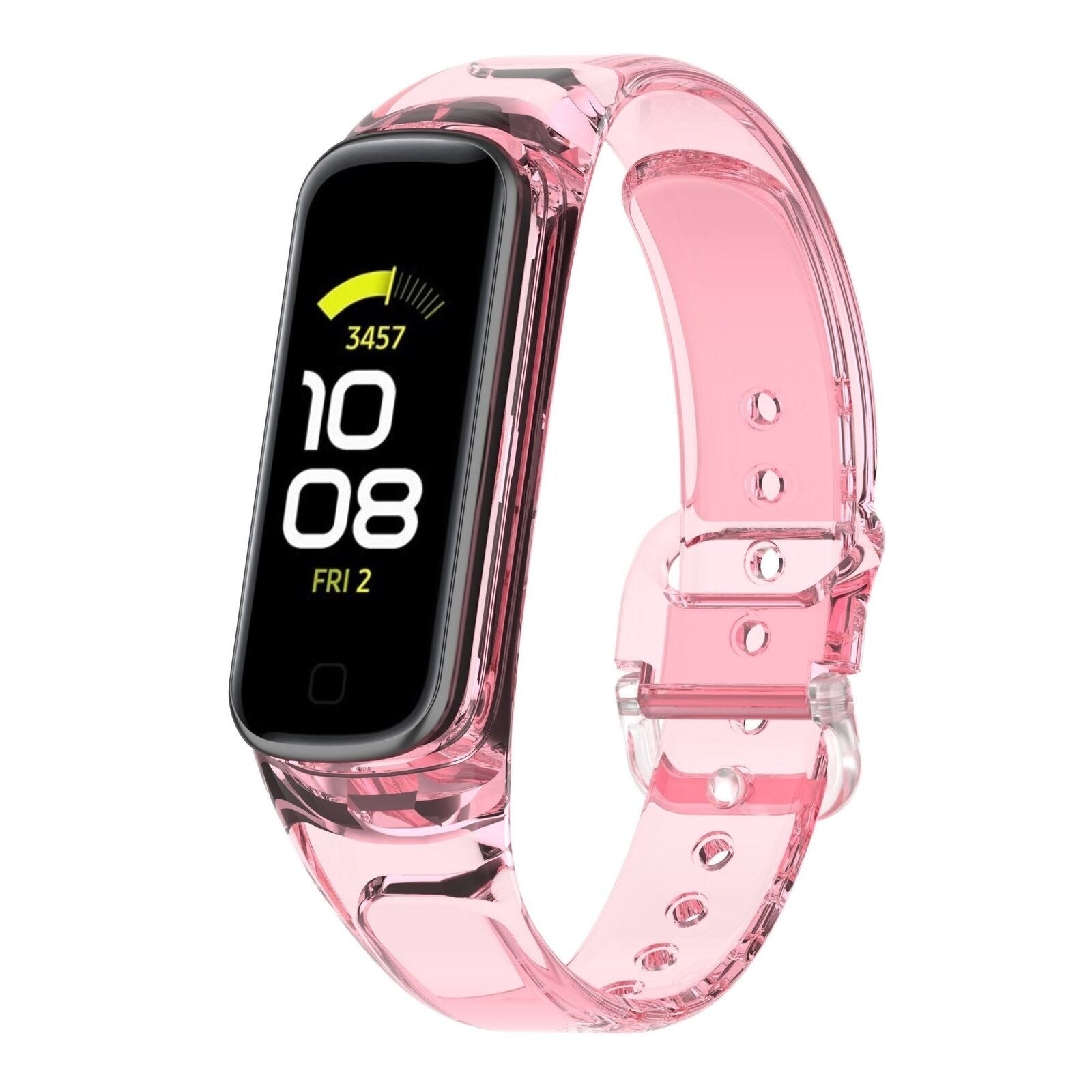 Samsung Galaxy Fit 2 Colour Changing Crystal Strap Transparent Pink