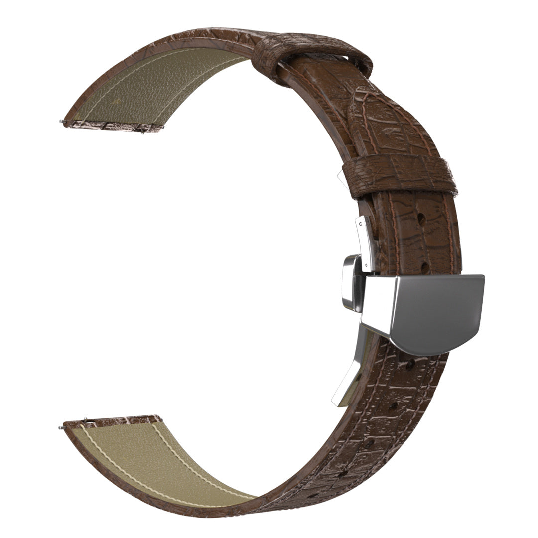Amazfit Active 2 Luxury Leather Strap (Dark Brown)