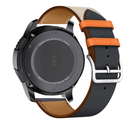 Amazfit GTR Mini Leather Duo Strap (White/ Dark Blue)