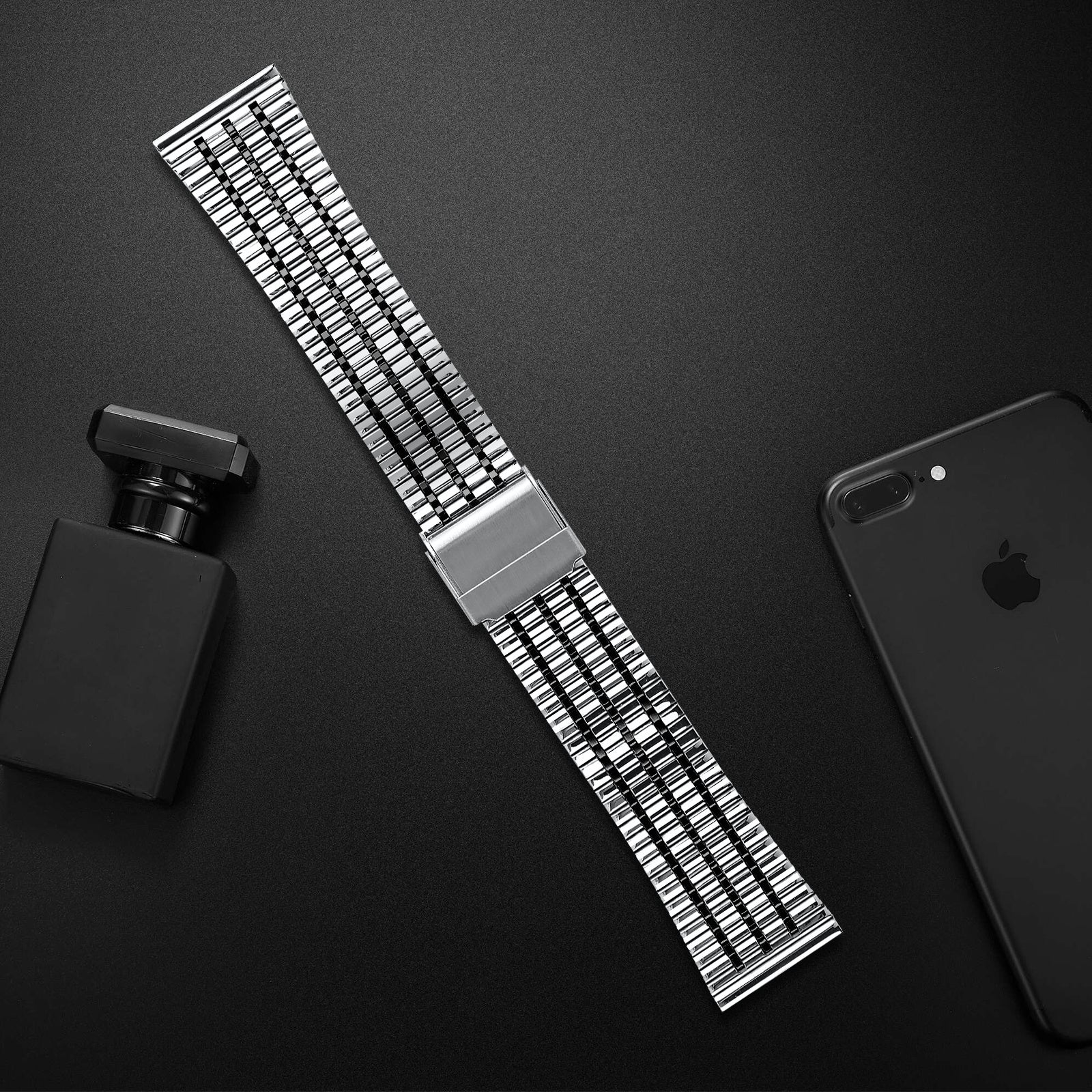 Amazfit GTS 4 Fine Steel Strap (Silver/Black)