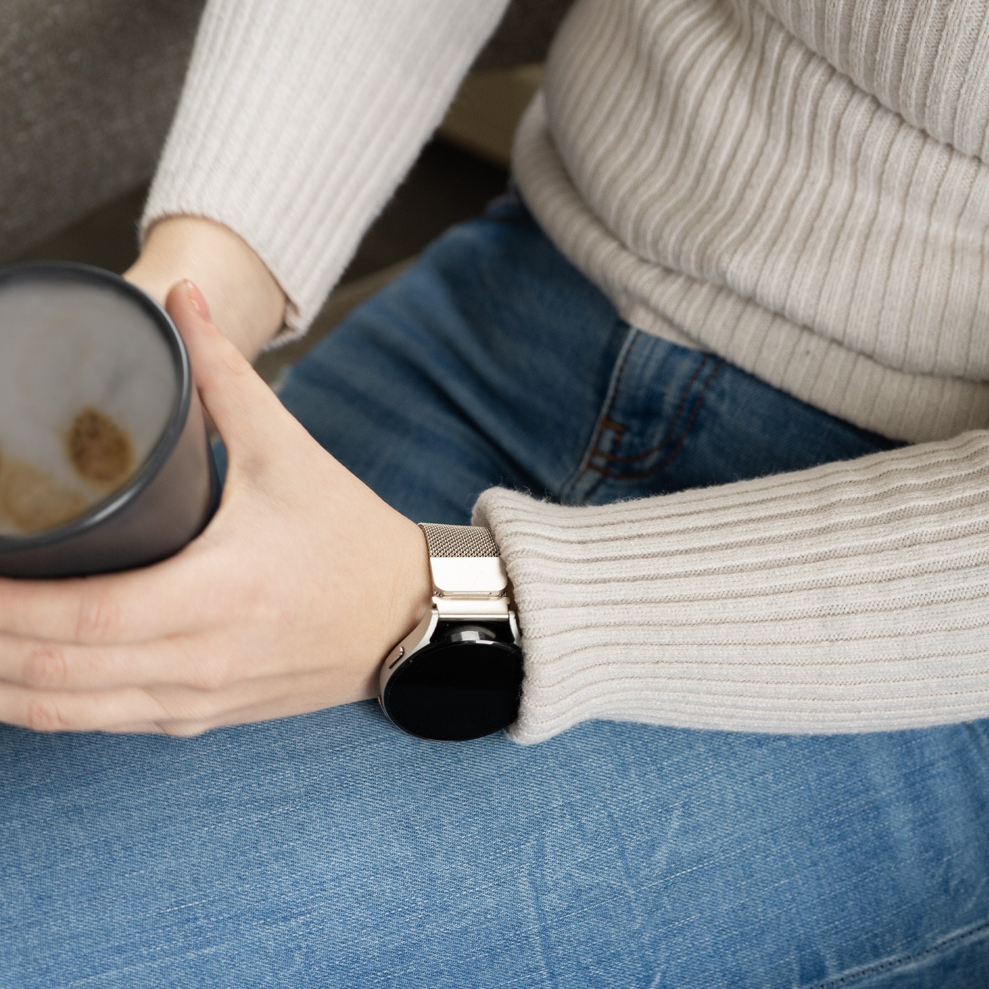 Samsung Galaxy Watch 6 Classic 47mm Milanese Strap (Starlight)