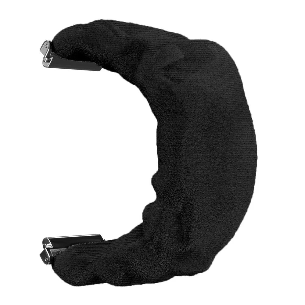 Watch Strap 20mm Scrunchie - Quick Release (Black)