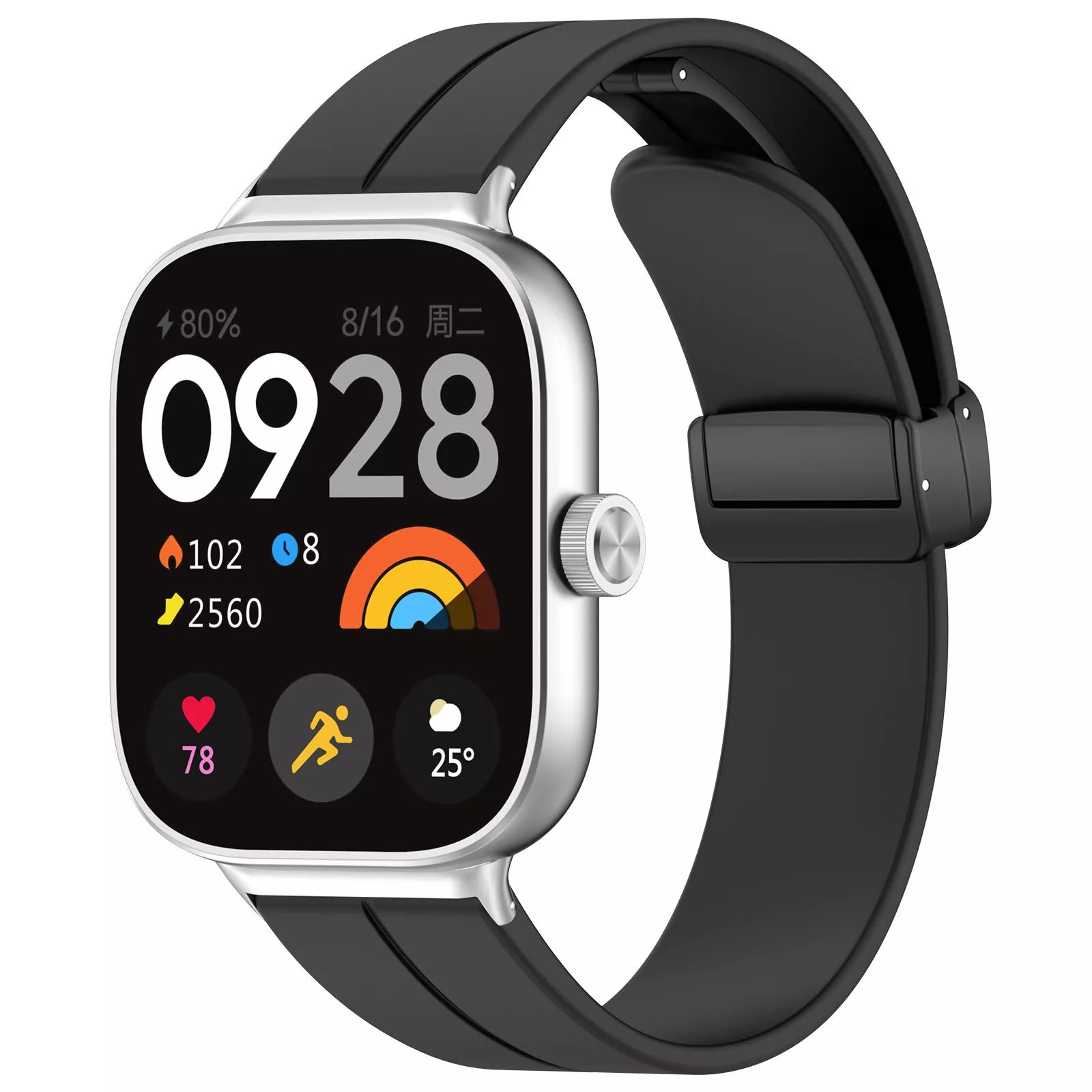 Xiaomi Smart Band 8 Pro D-Buckle Silicone Strap (Black)