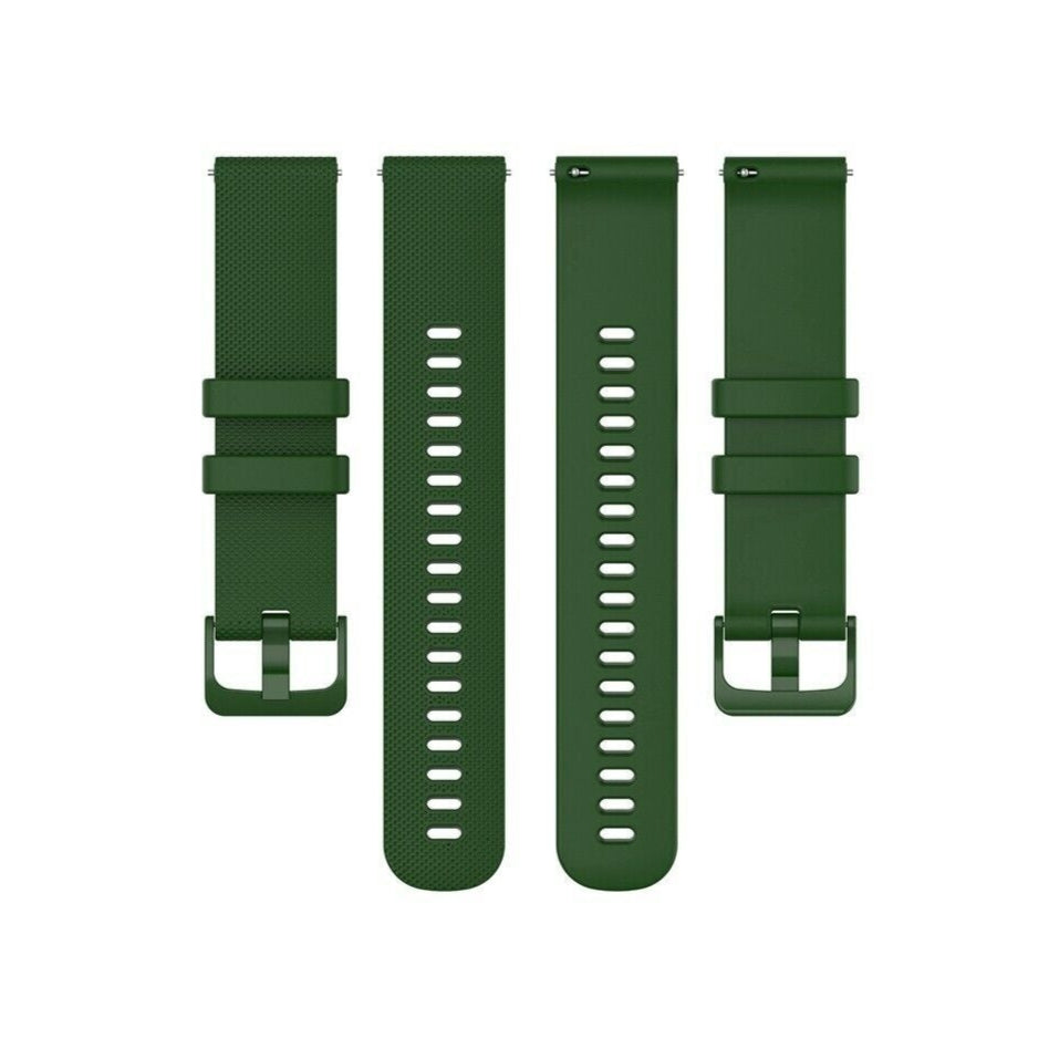 Watch Strap Premium Silicone 22mm - Quick Release (Dark Green)